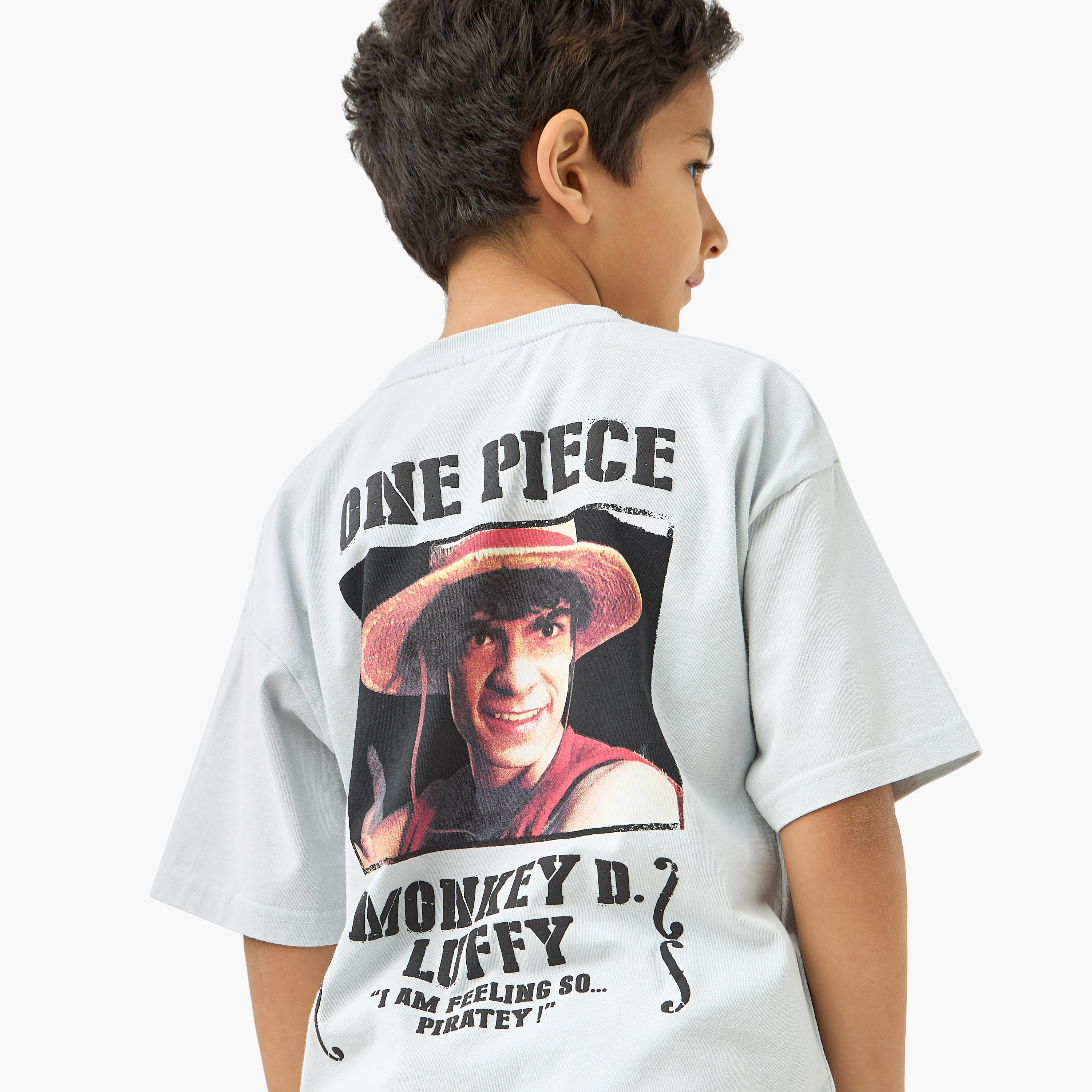 Netflix One Piece Print T-shirt with Short Sleeves-boys-clothing-tshirtsandpolos-image-4