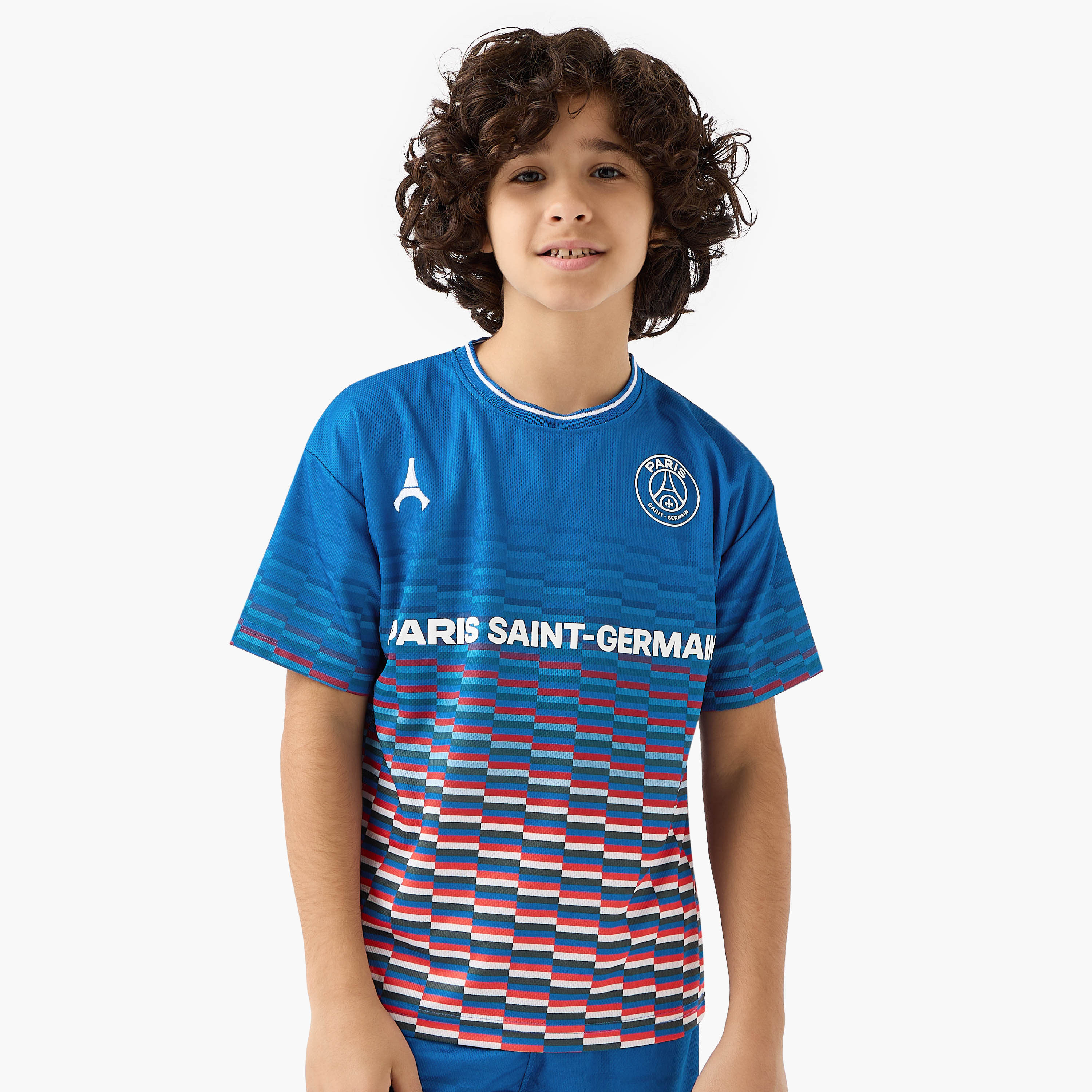 Paris Saint - Germain Crew Neck Short Sleeves T-shirt and Shorts Set with Pockets-boys-clothing-setsandcoords-image-2