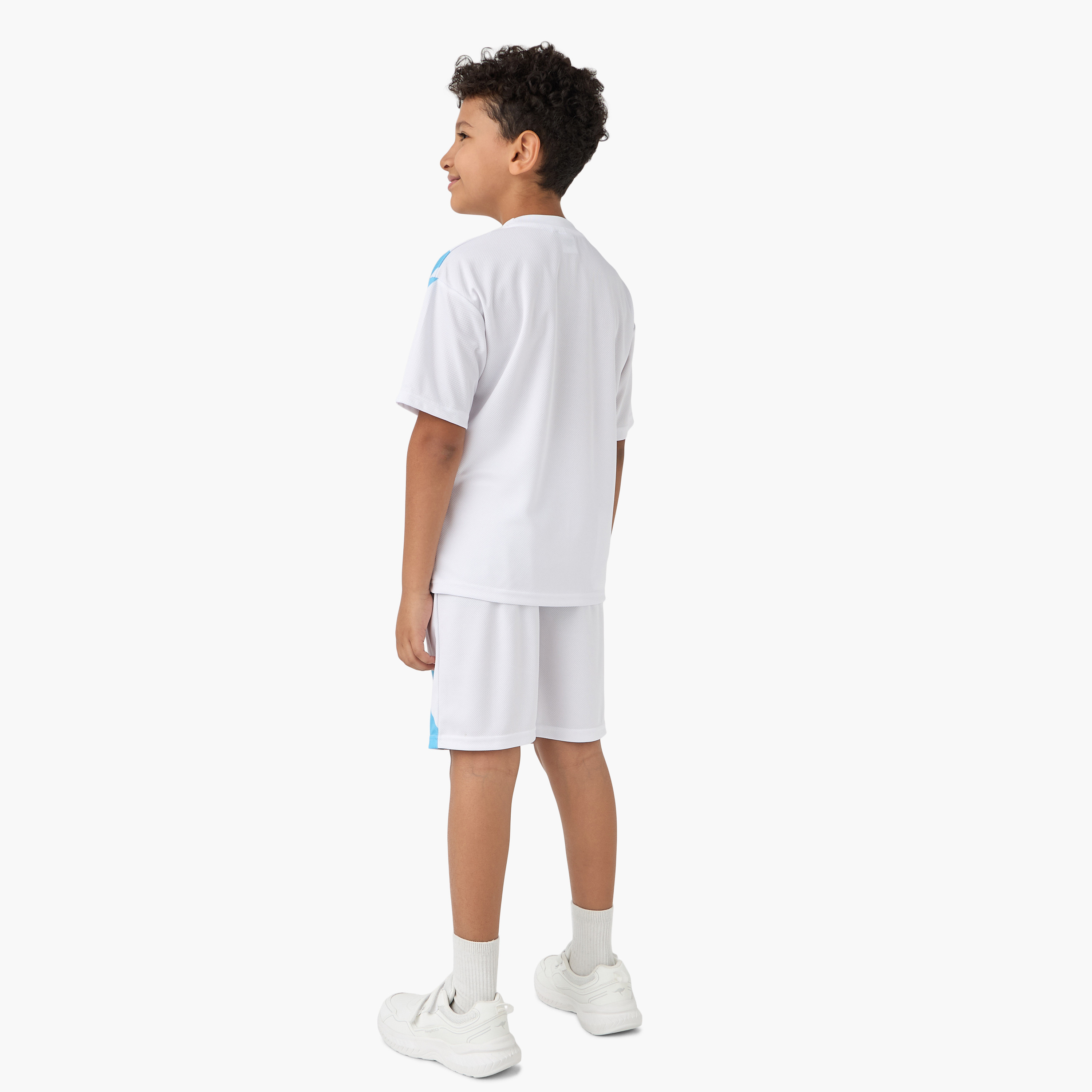 طقم تيشيرت وشورت بطبعات شعار من مانشستر-boys-clothing-setsandcoords-image-4