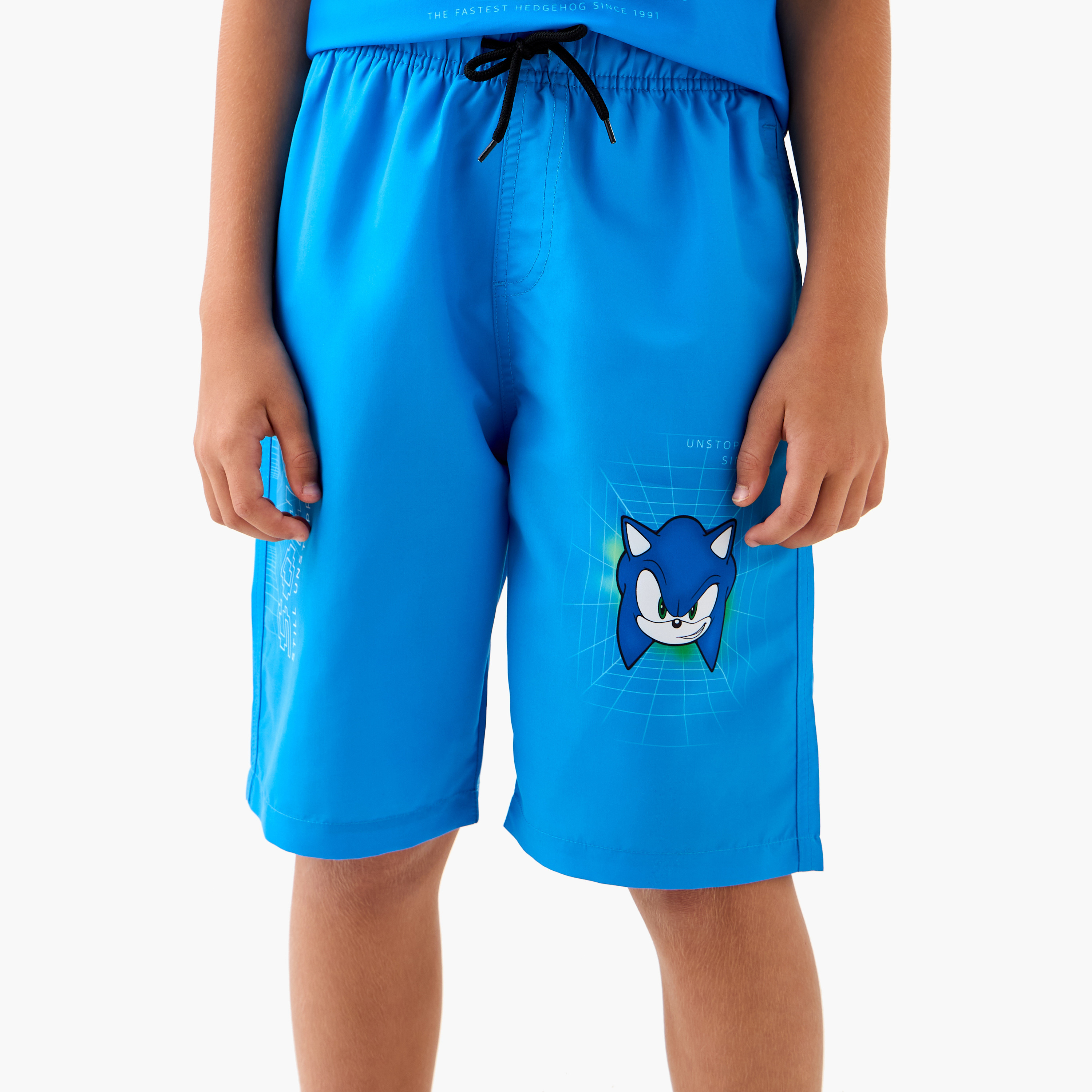 Sonic the Hedgehog Print Rashguard and Swim Shorts Set-boys-clothing-sportswear-swimwear-image-3