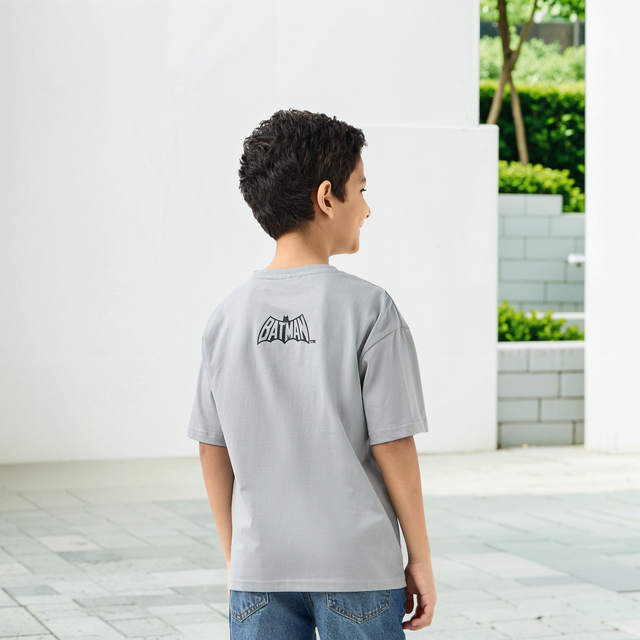 Batman Print T-shirt with Short Sleeves-boys-clothing-tshirtsandpolos-image-3
