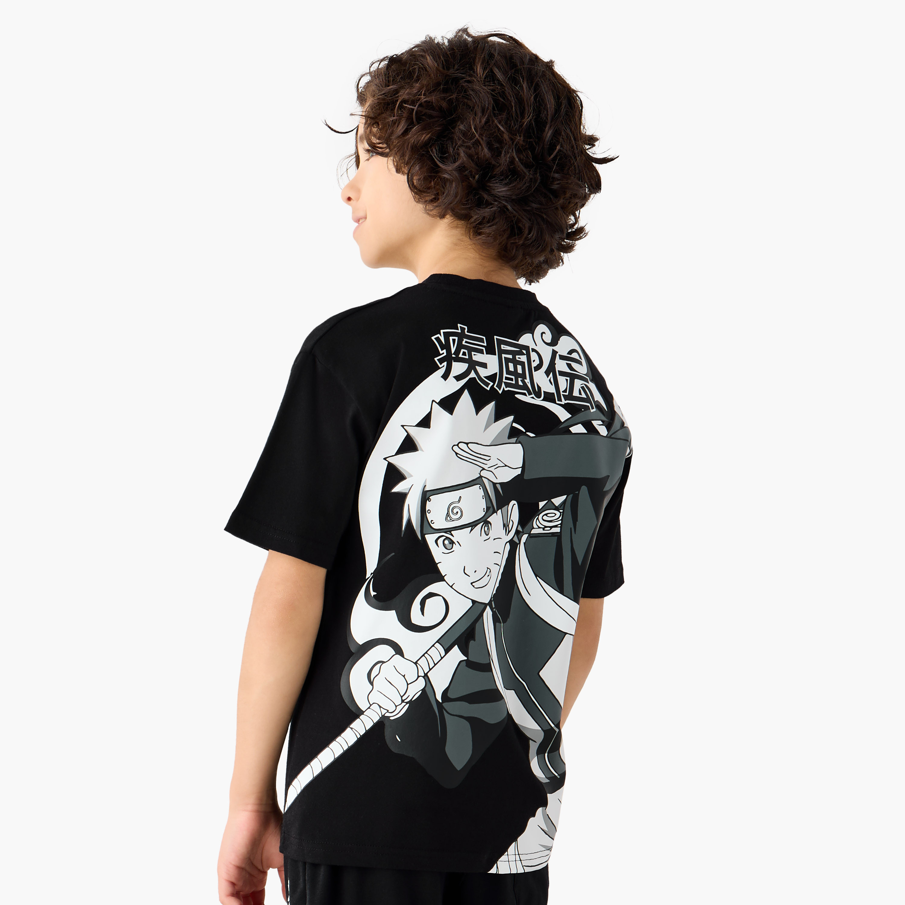 تيشيرت بياقة ضيقة وأكمام قصيرة وطبعات من تي في طوكيو-boys-clothing-tshirtsandpolos-image-1
