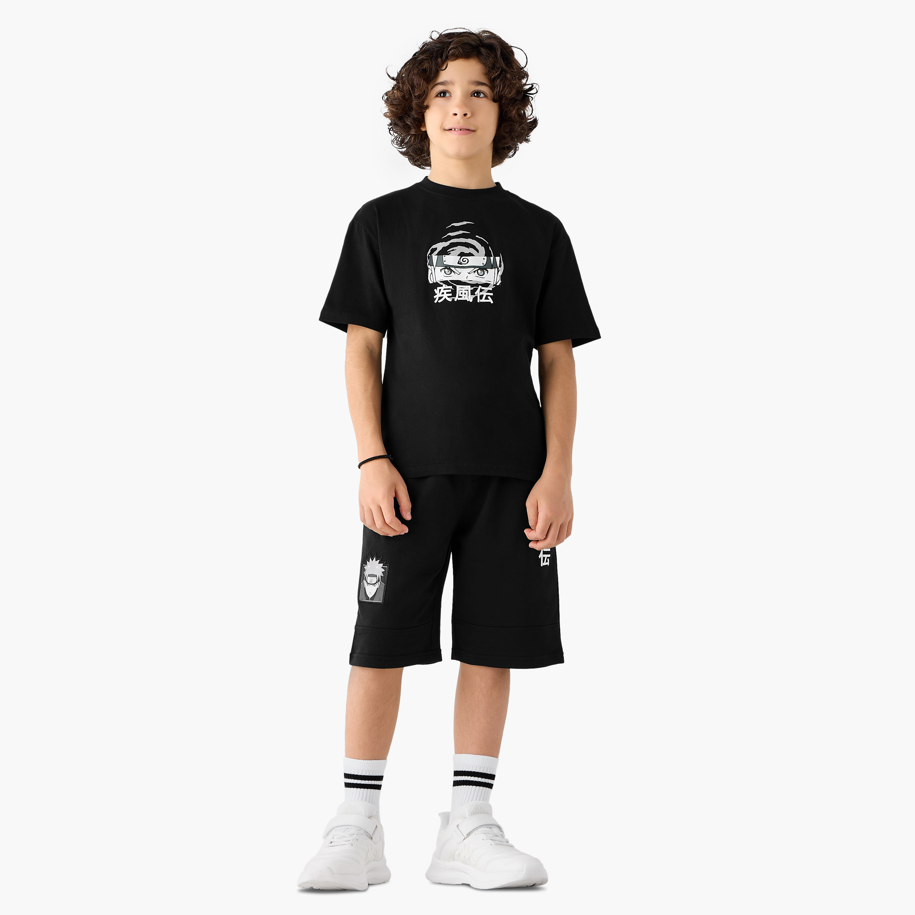 تيشيرت بياقة ضيقة وأكمام قصيرة وطبعات من تي في طوكيو-boys-clothing-tshirtsandpolos-image-2