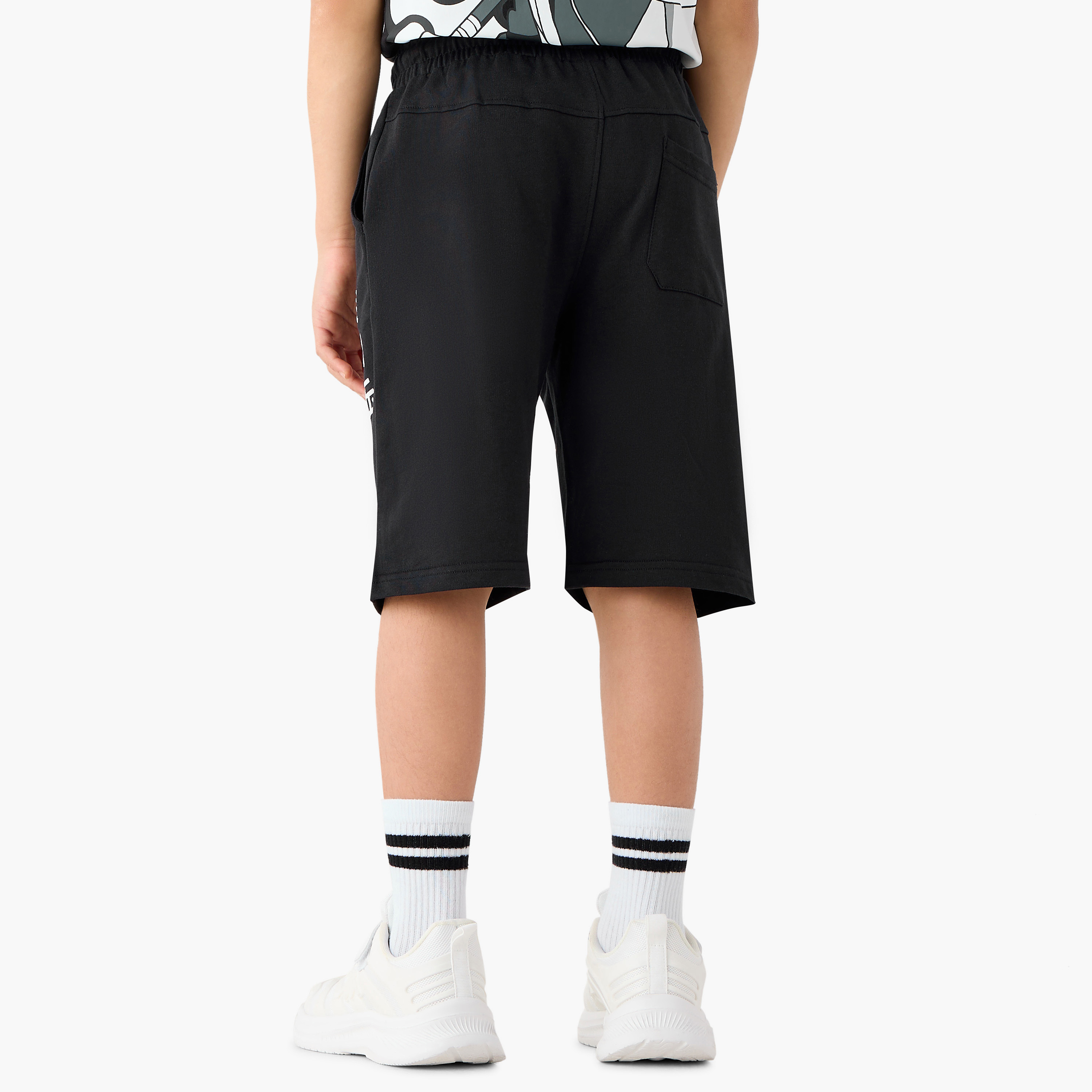 TV Tokyo Printed Shorts with Elasticated Drawstring and Pockets-boys-clothing-bottoms-shorts-image-3