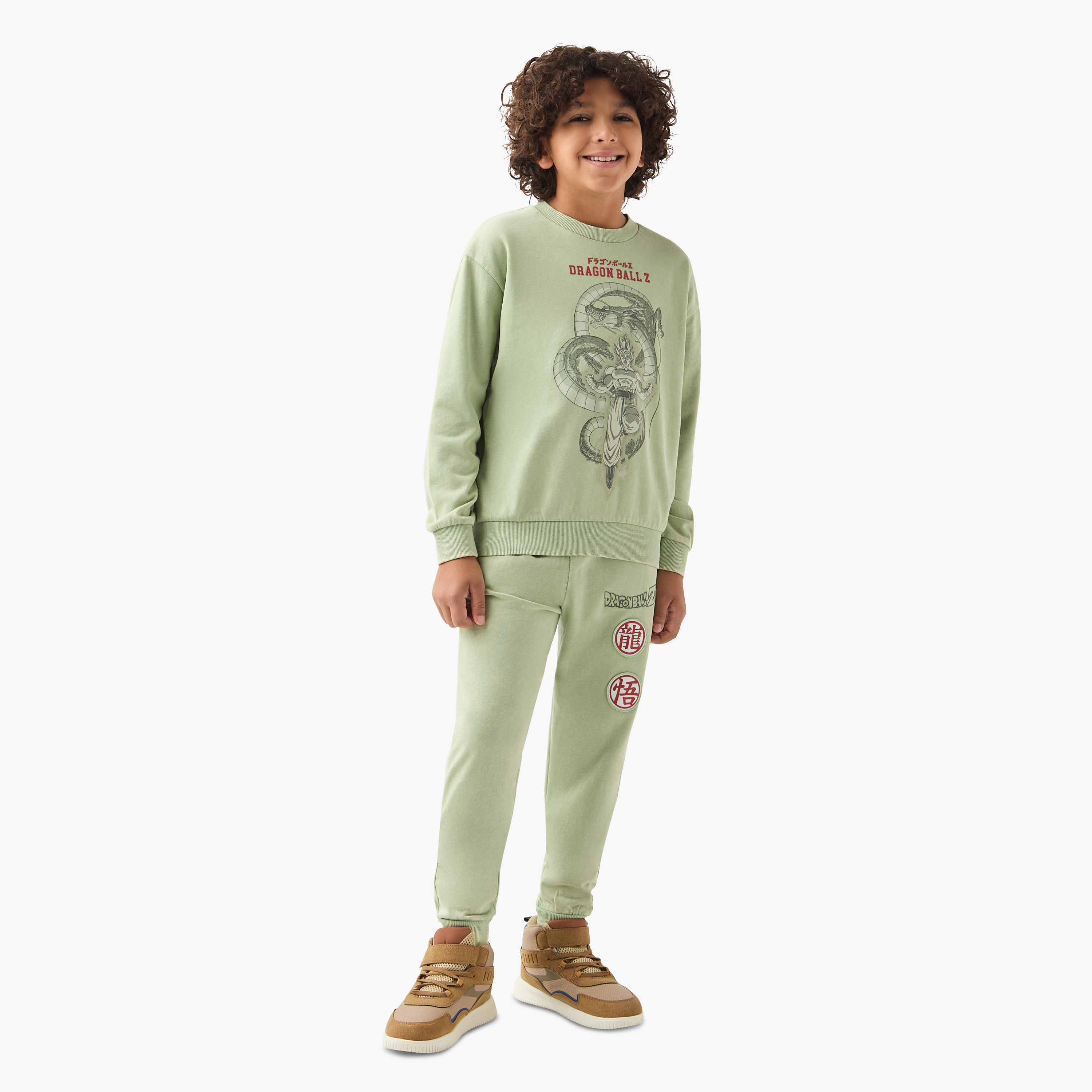 Spacetoon Dragonball Z Print Sweatshirt and Jogger Set-boys-clothing-setsandcoords-image-1