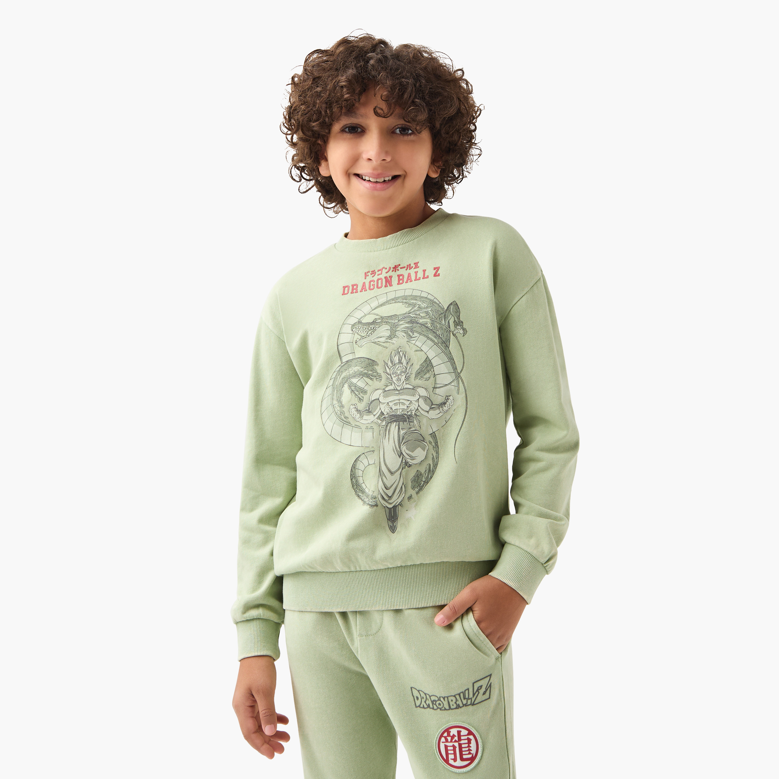 Spacetoon Dragonball Z Print Sweatshirt and Jogger Set-boys-clothing-setsandcoords-image-2