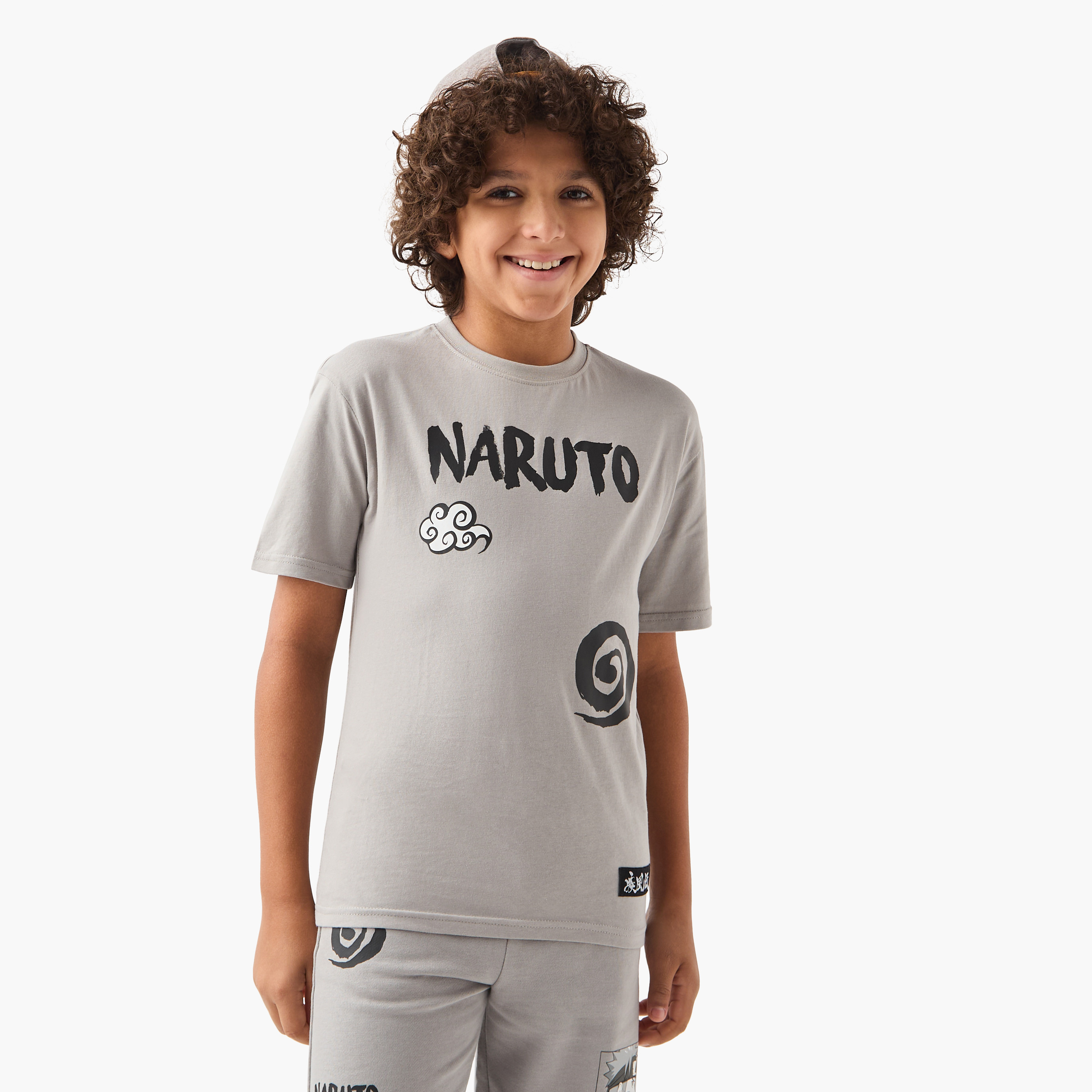 طقم تيشيرت وشورت بطبعات ناروتو من تي في طوكيو-boys-clothing-setsandcoords-image-2