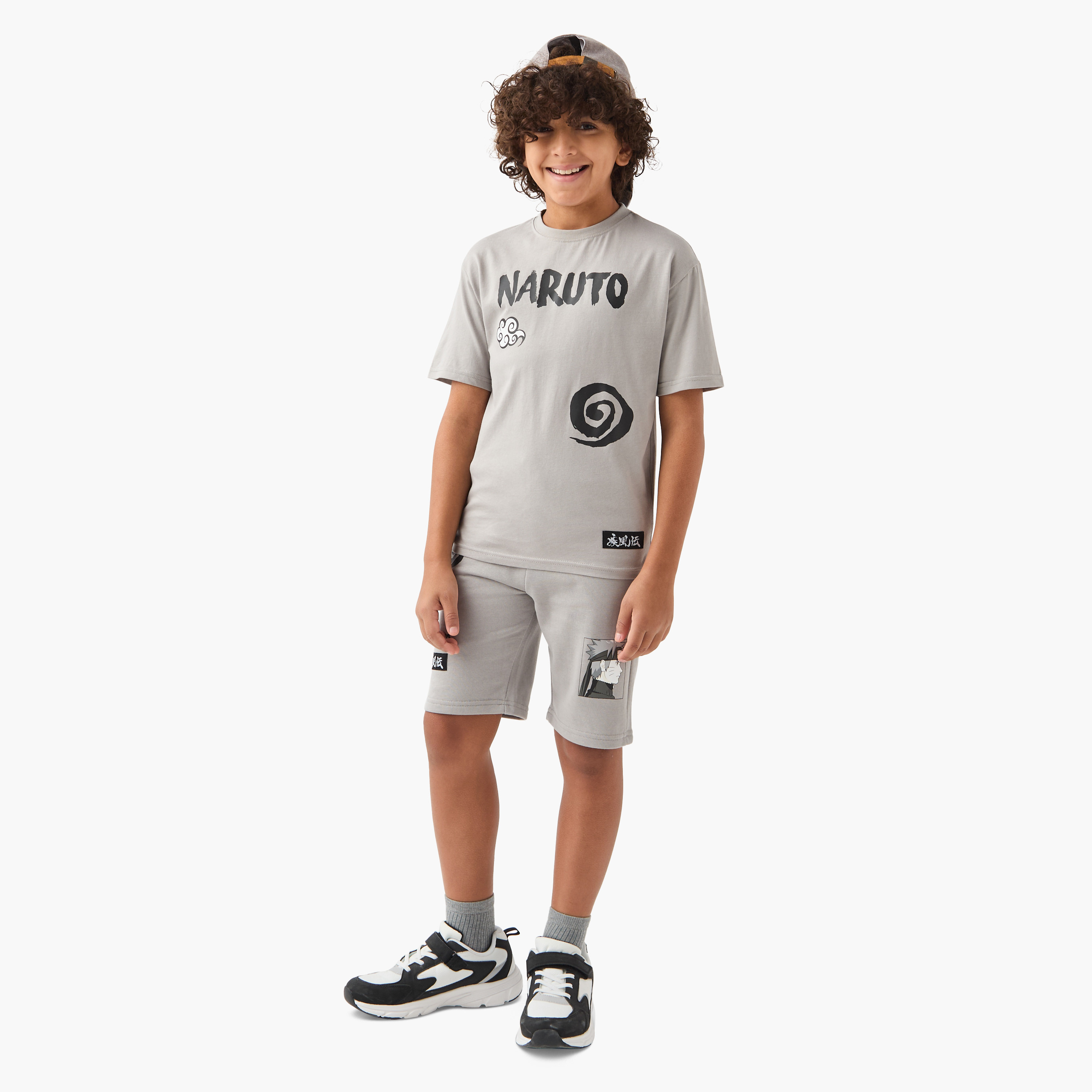 طقم تيشيرت وشورت بطبعات ناروتو من تي في طوكيو-boys-clothing-setsandcoords-image-4