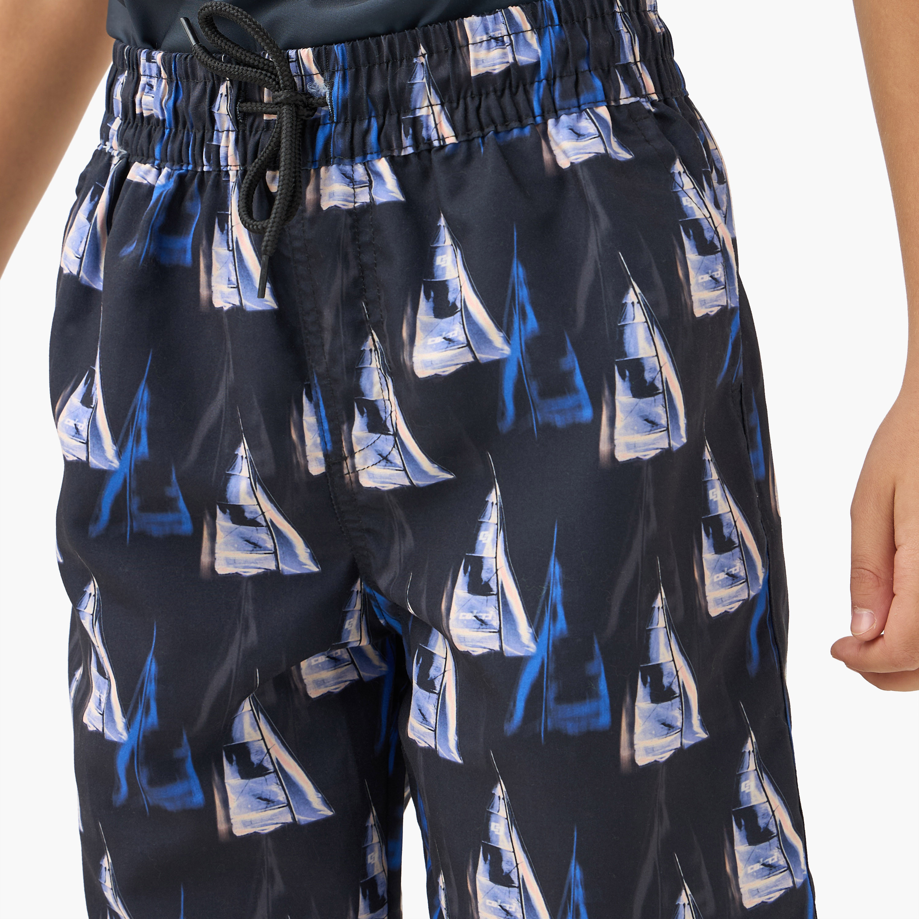 Juniors Printed Rashguard and Swim Shorts Set-boys-clothing-swimwear-image-6