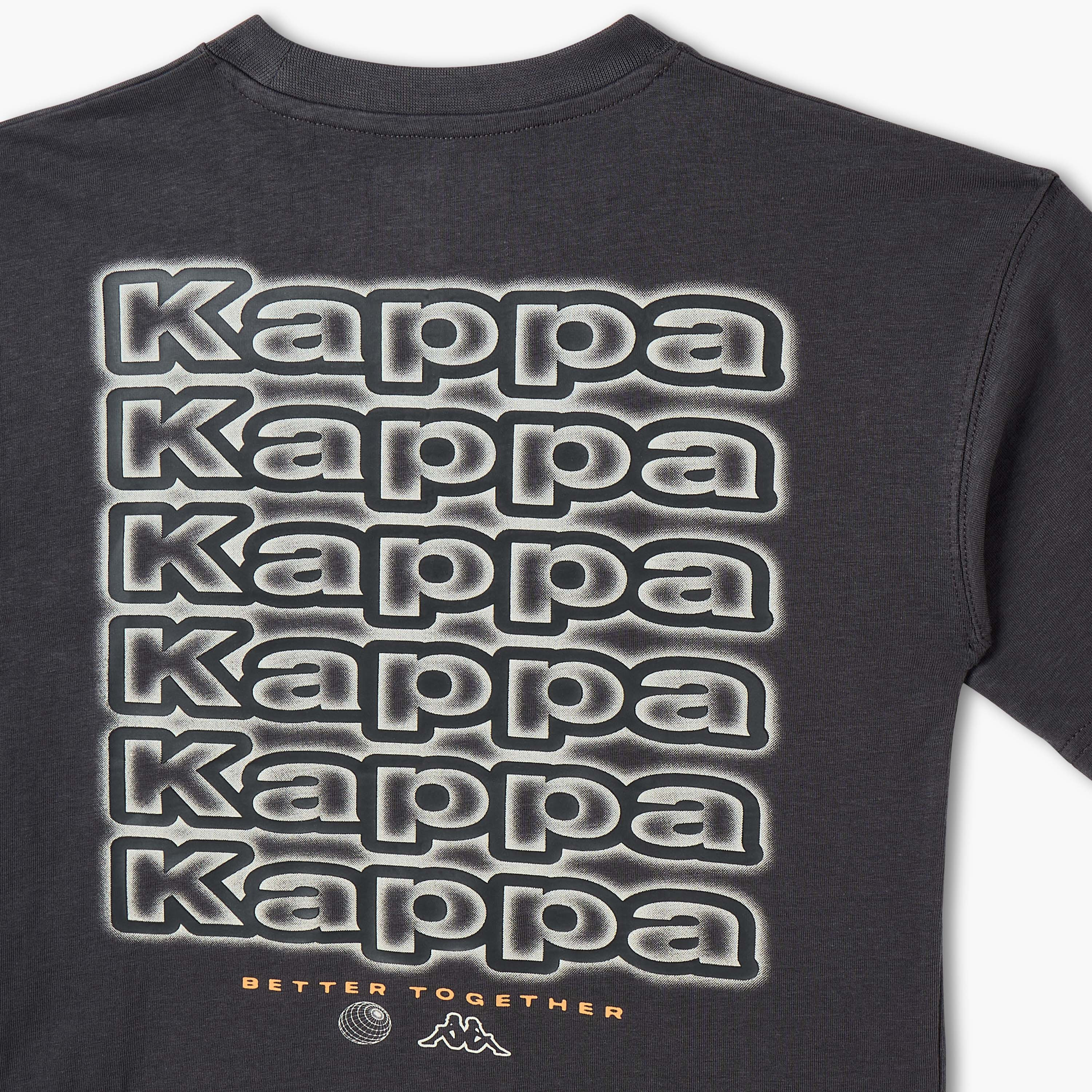Kappa Logo Print T-shirt with Short Sleeves and Pocket-boys-clothing-sportswear-tops-image-4