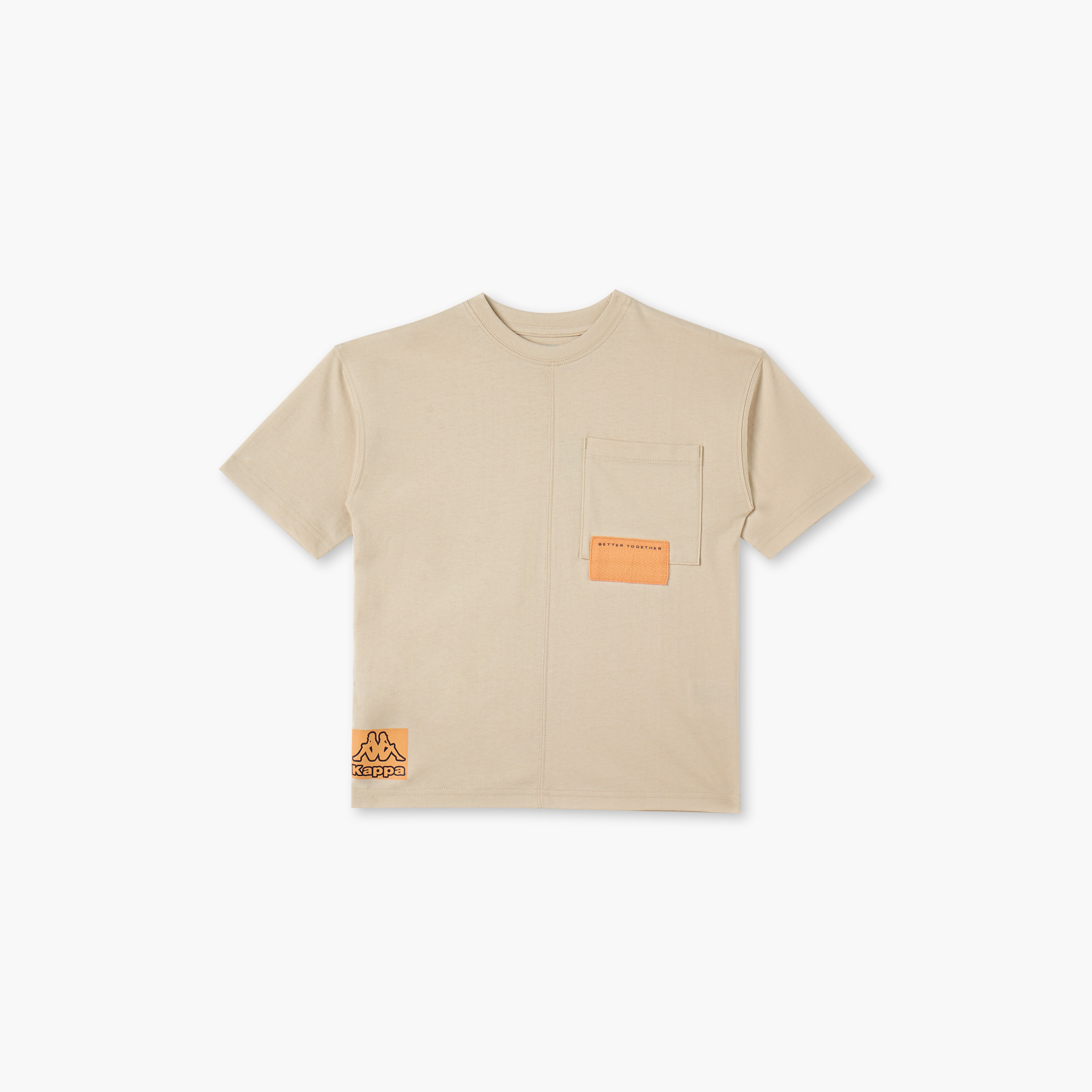 Kappa Logo Print T-shirt with Crew Neck and Pocket-boys-clothing-sportswear-tops-image-1