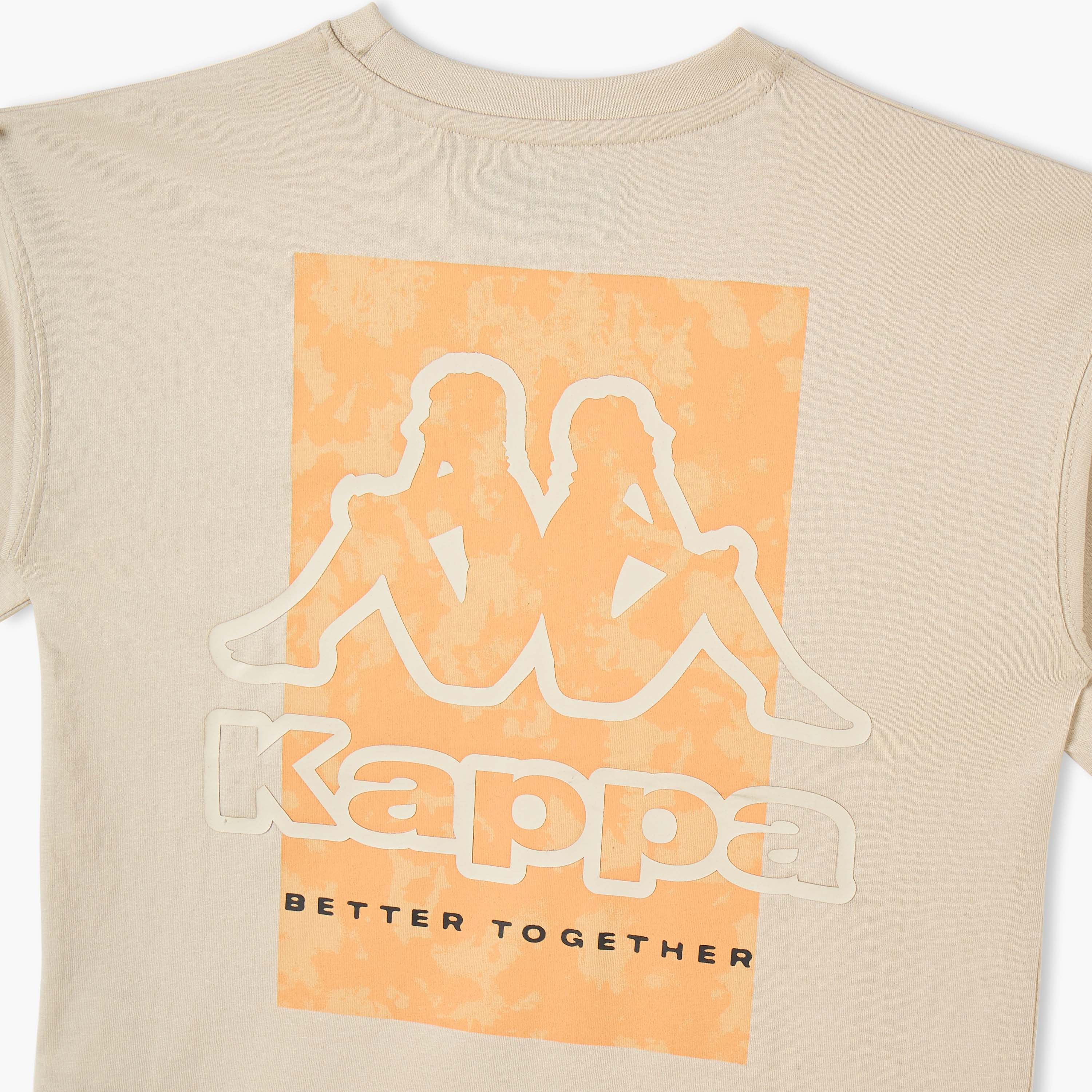 Kappa Logo Print T-shirt with Crew Neck and Pocket-boys-clothing-sportswear-tops-image-4