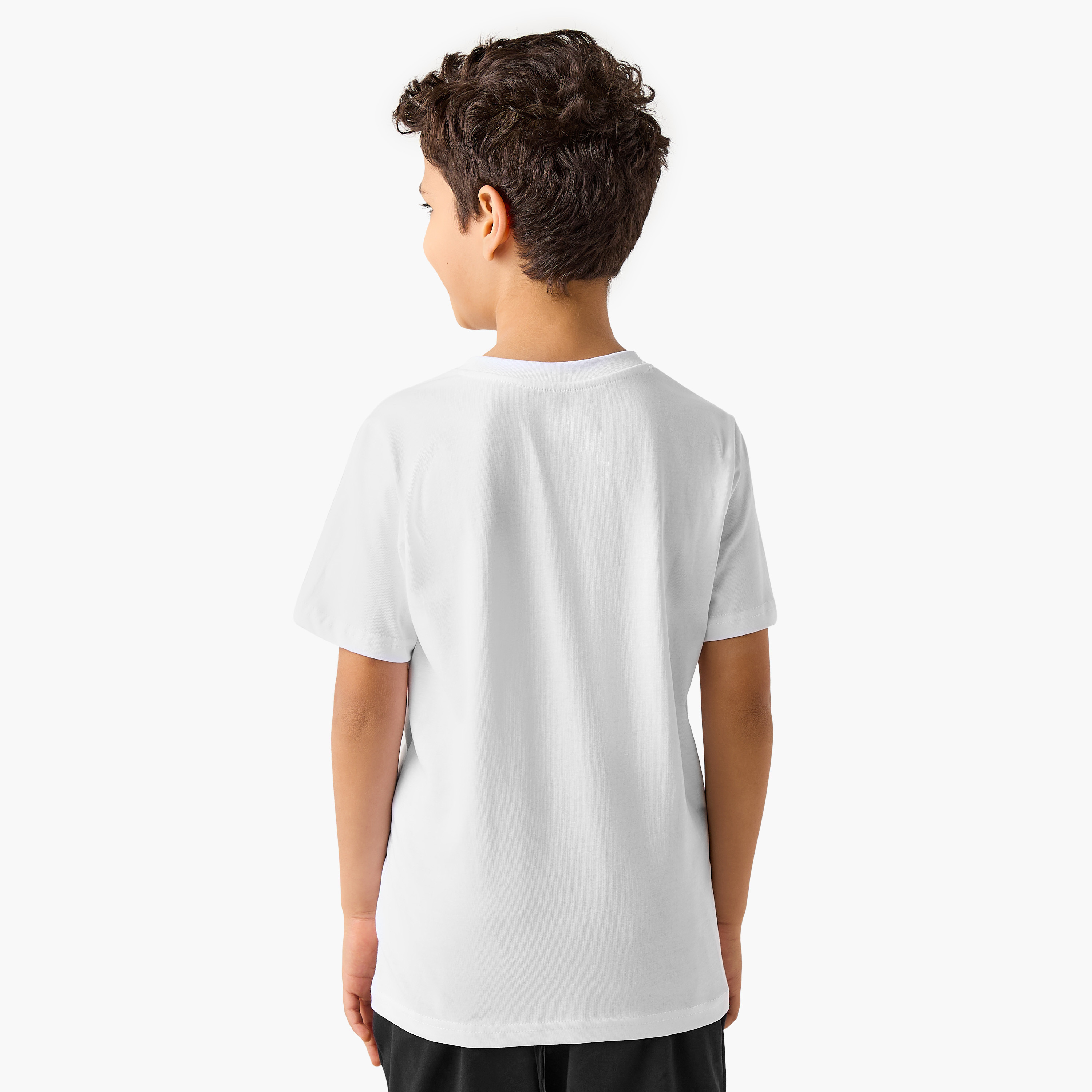 Kappa Logo Print T-shirt with Short Sleeves-boys-clothing-sportswear-tops-image-3