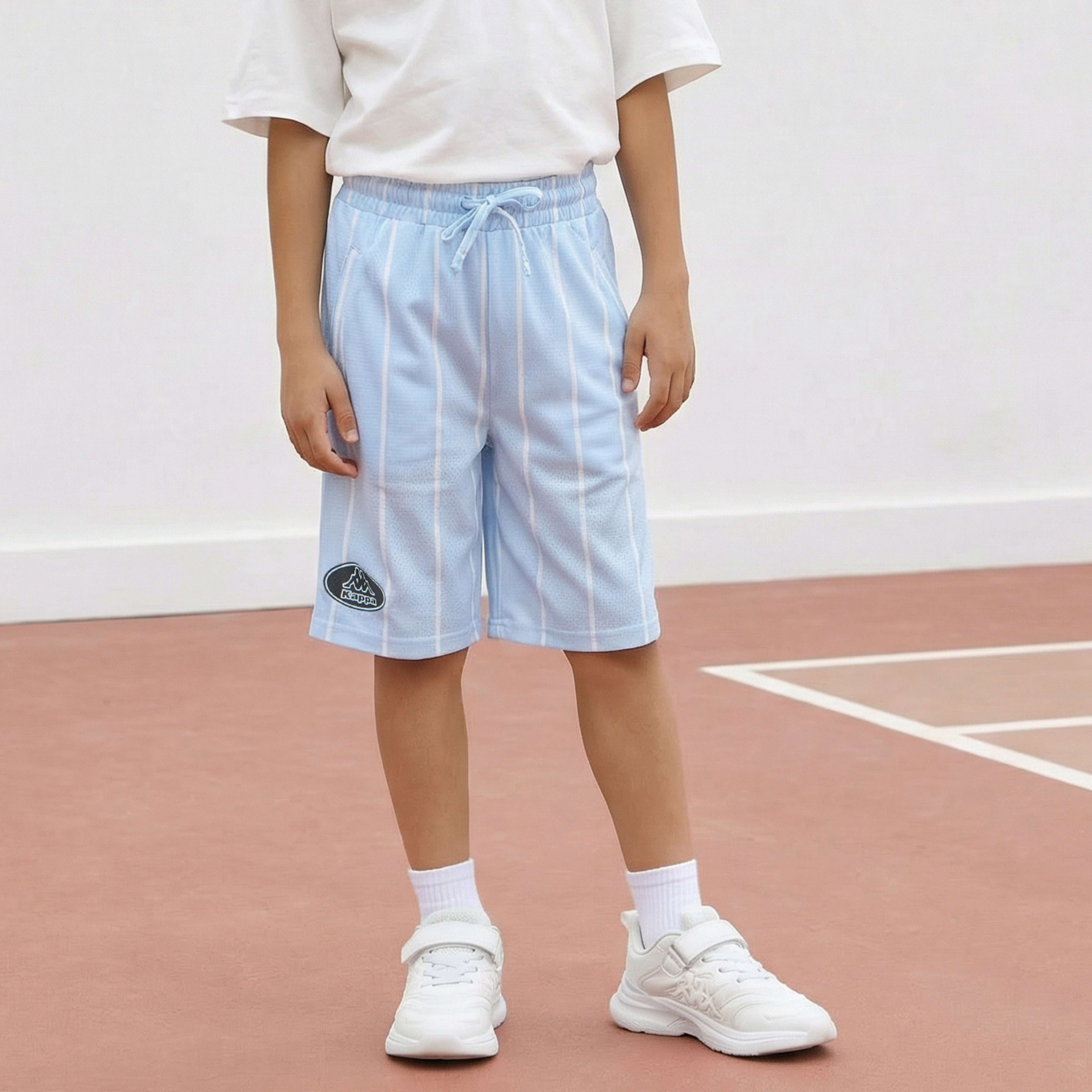 Kappa Striped Shorts with Drawstring Closure and Pockets-boys-clothing-bottoms-shorts-image-1
