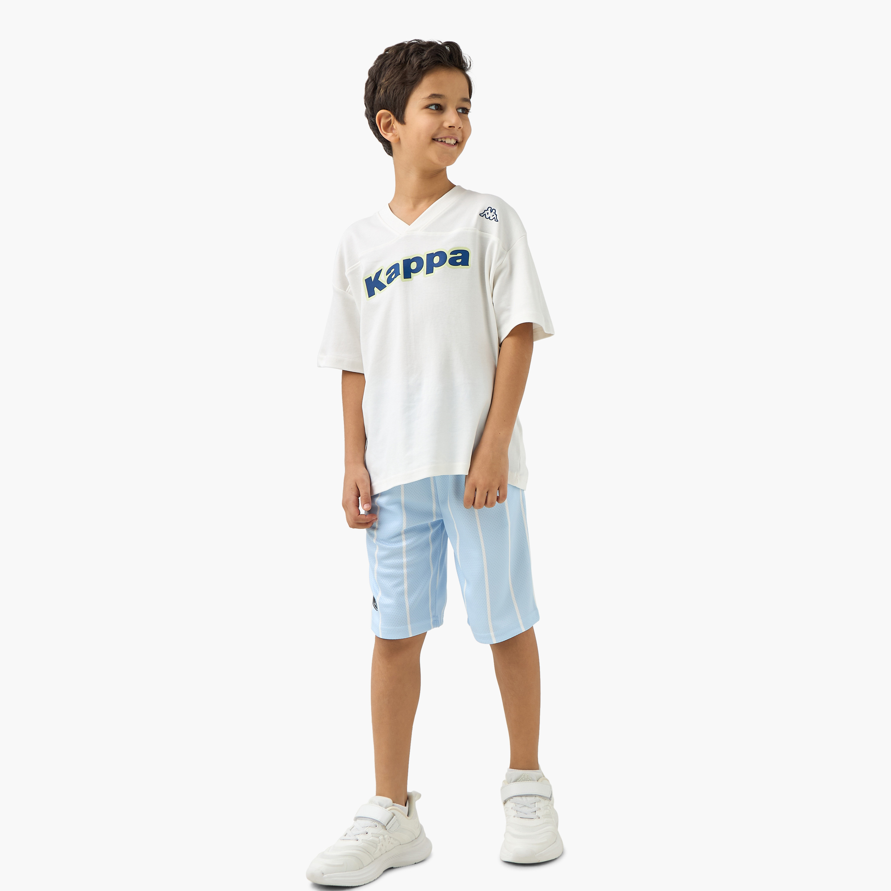 Kappa Striped Shorts with Drawstring Closure and Pockets-boys-clothing-bottoms-shorts-image-2