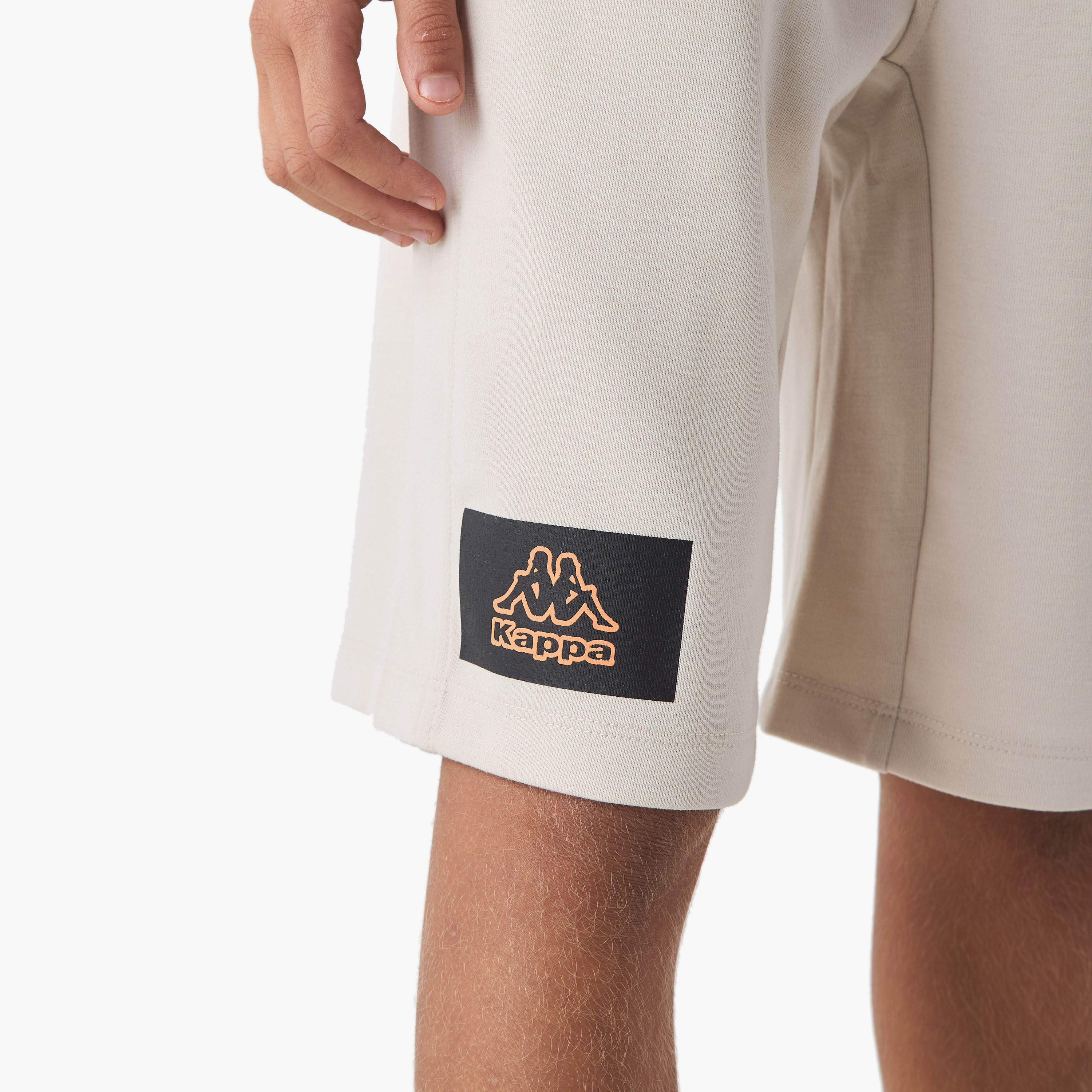Kappa Logo Applique Shorts with Drawstring Closure and Pockets-sports-boys-clothing-bottoms-image-4