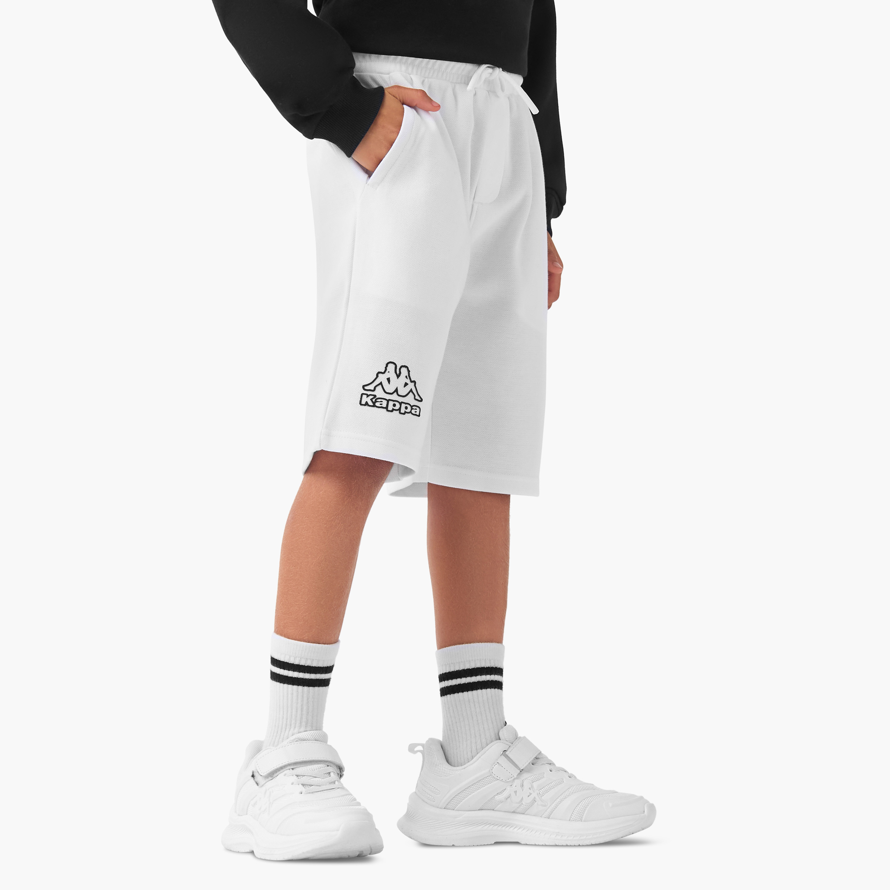 شورت برباط إغلاق وجيوب وطبعات شعار من كابا-cpkids-clothing-boys-bottoms-shorts-image-1