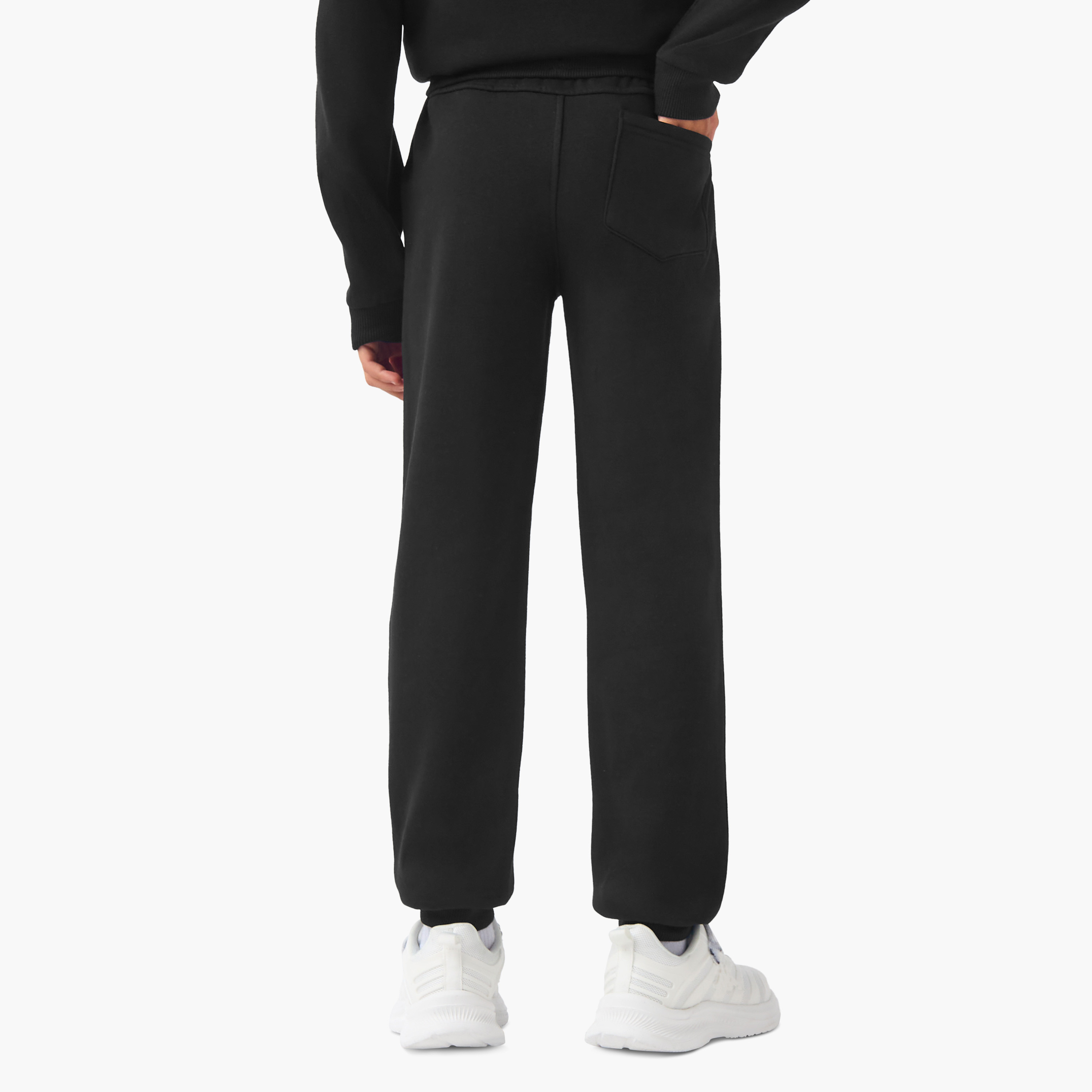 Kappa Logo Print Joggers with Drawstring Closure and Pockets-boys-clothing-sportswear-bottoms-image-3