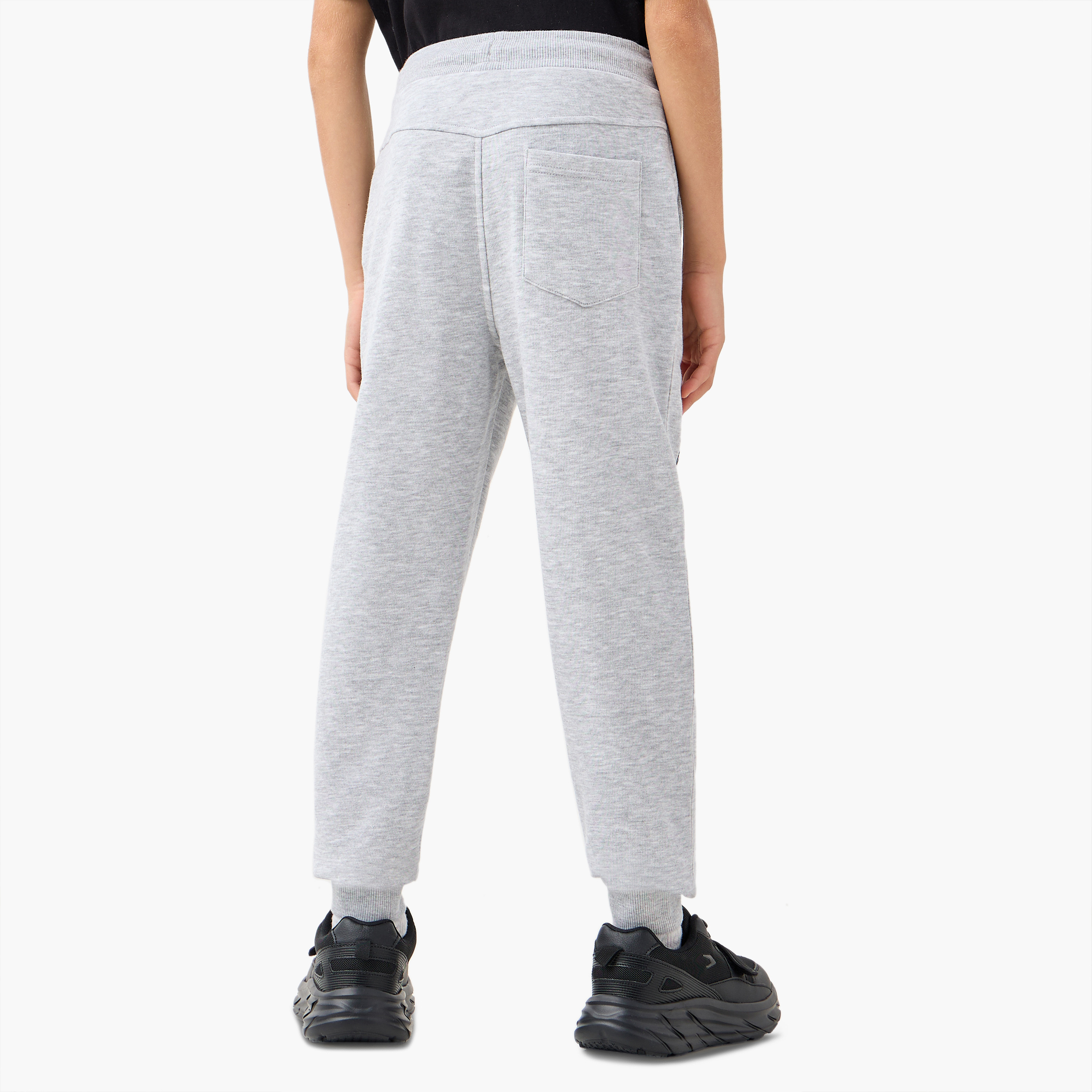 Kappa Logo Print Joggers with Pockets and Drawstring Closure-boys-clothing-sportswear-bottoms-image-3