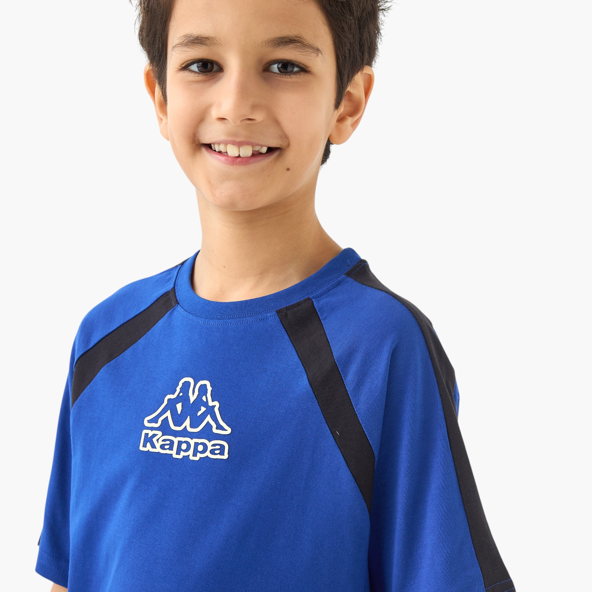 Kappa Logo Print Raglan Sleeve T-shirt and Shorts Set-boys-clothing-sportswear-sets-image-5