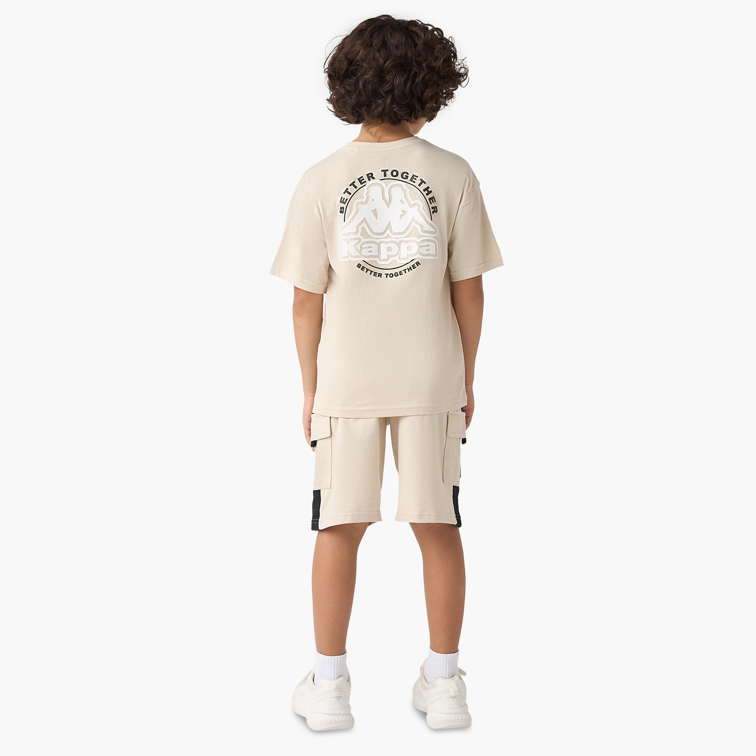 Kappa Logo Print T-shirt and Shorts Set-sports-boys-clothing-sets-image-4