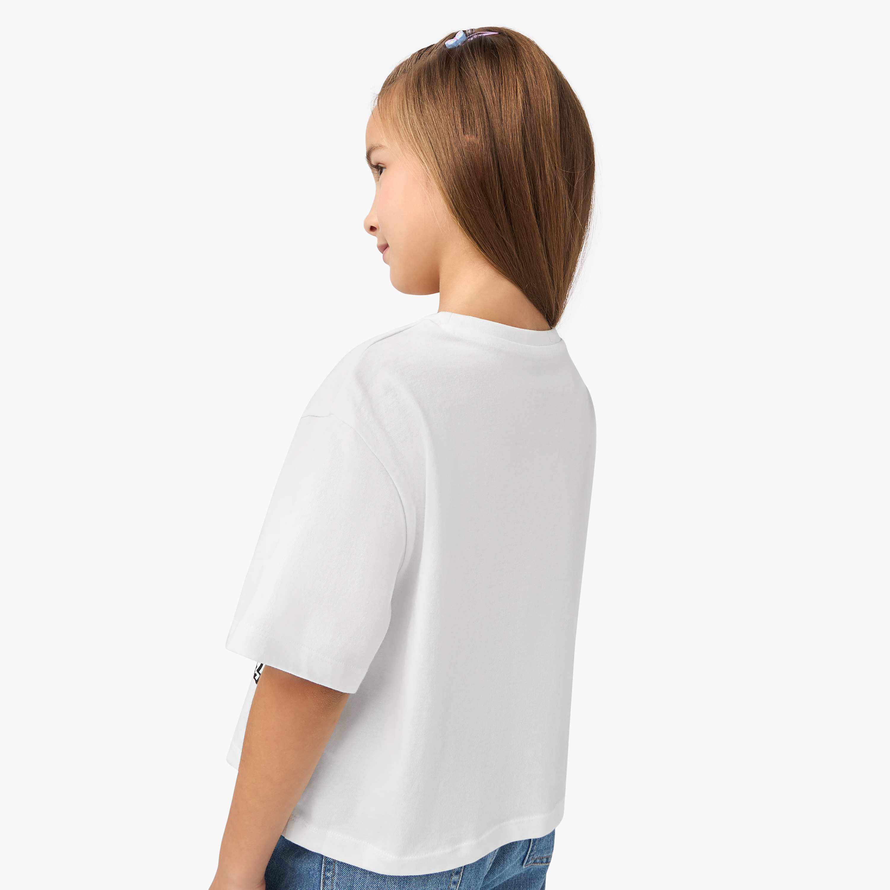 Juniors Embellished Boxy T-shirt with Short Sleeves-girls-clothing-tshirts-image-3