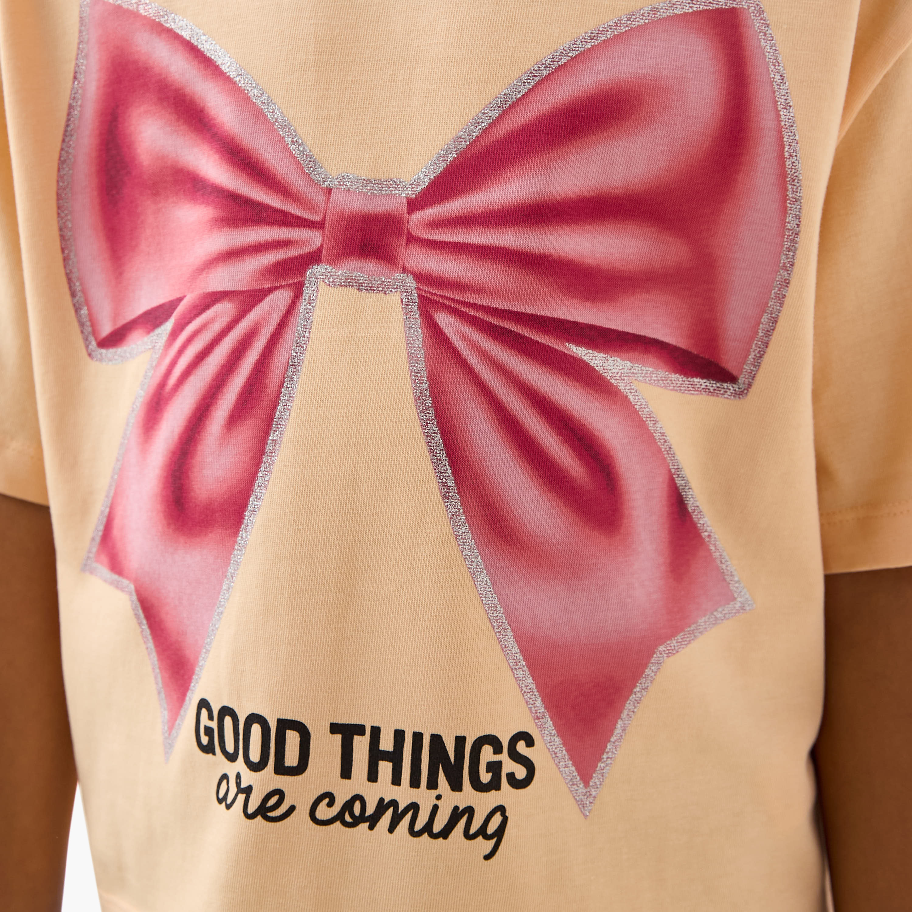 تيشيرت بأكمام قصيرة وطبعات فيونكة من جونيورز-girls-clothing-tshirts-image-5