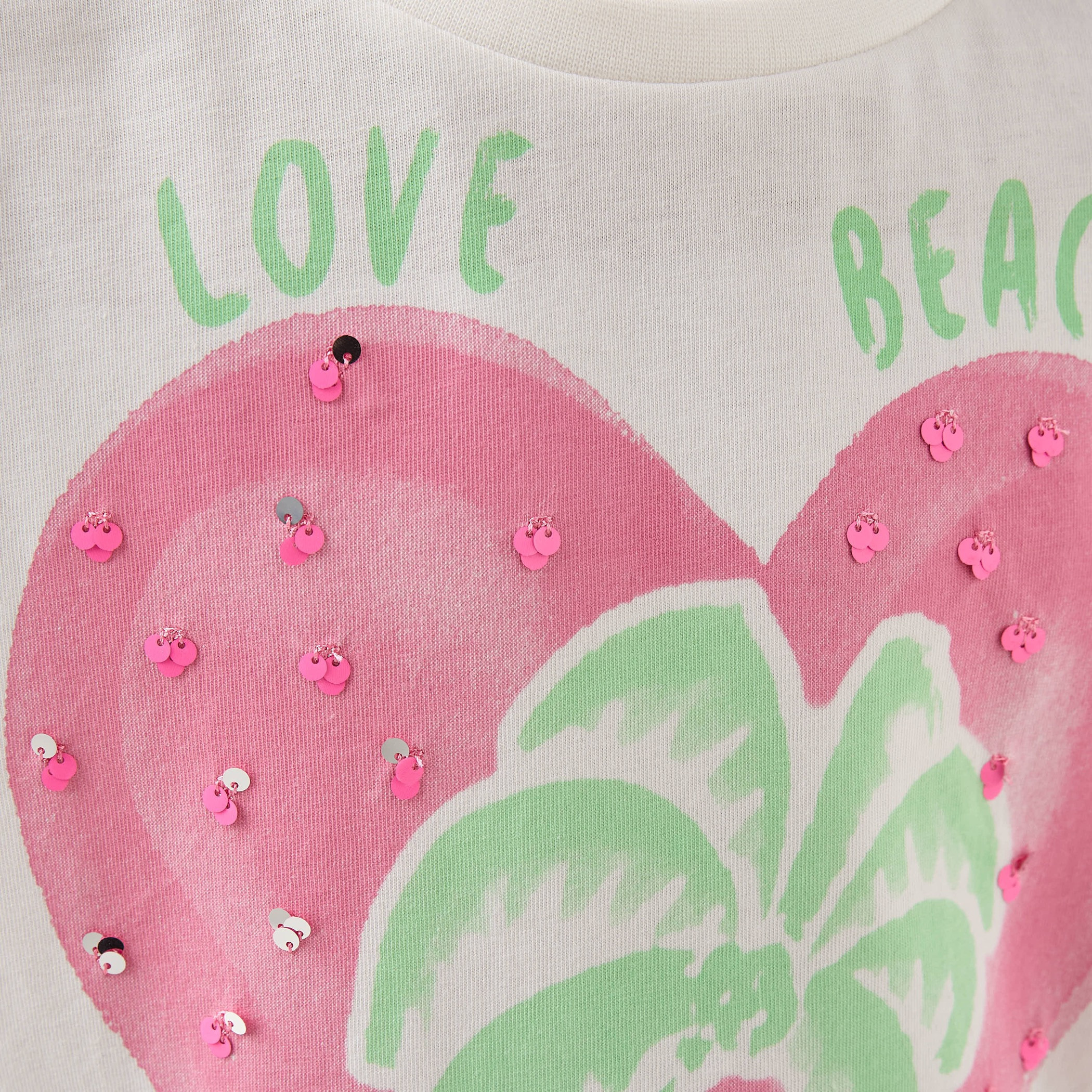 تيشيرت مزيّن بطبعات قلب وأكمام كاب من جونيورز-girls-clothing-tshirts-image-5