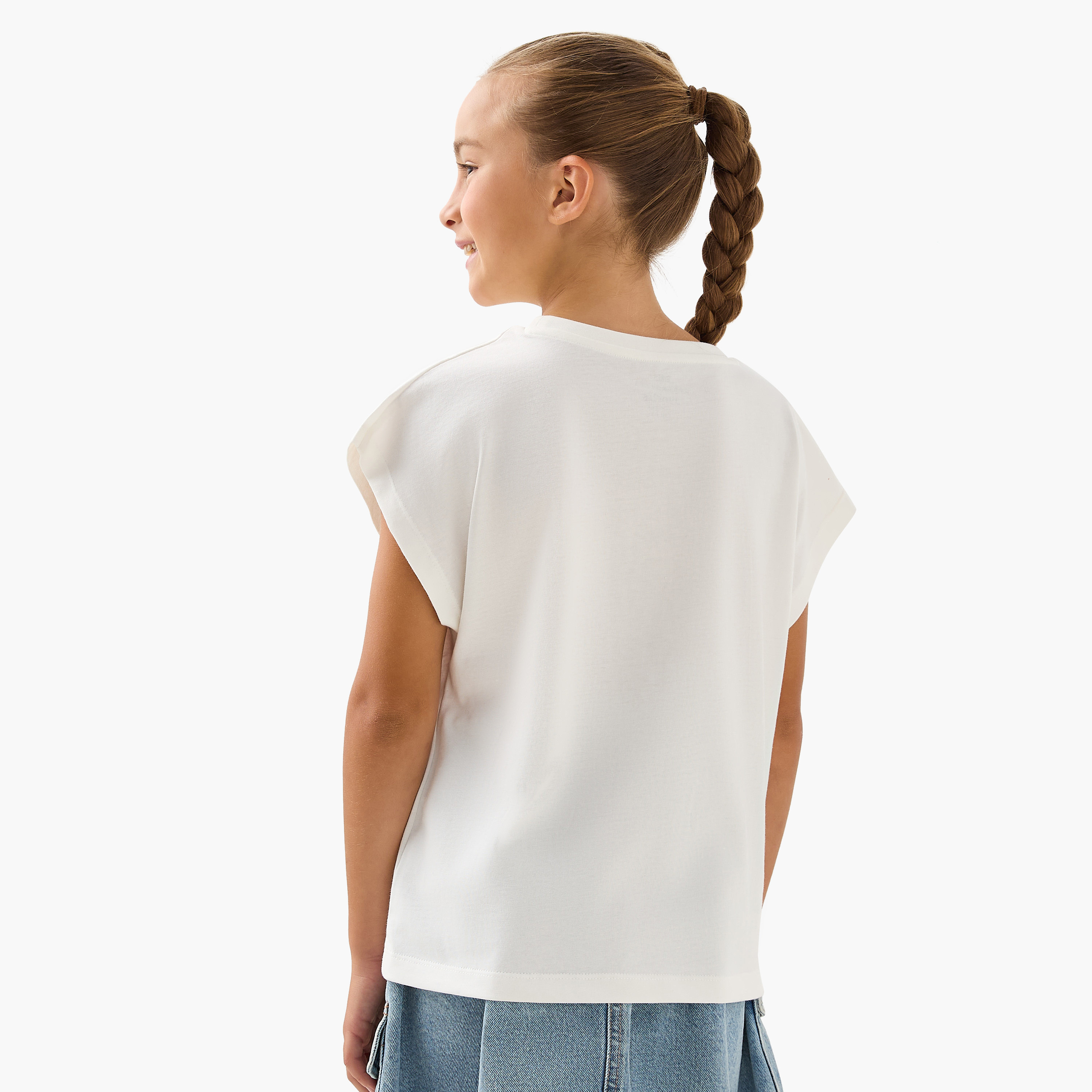 تيشيرت بطبعات قلب وأكمام قصيرة من جونيورز-girls-clothing-tshirts-image-3