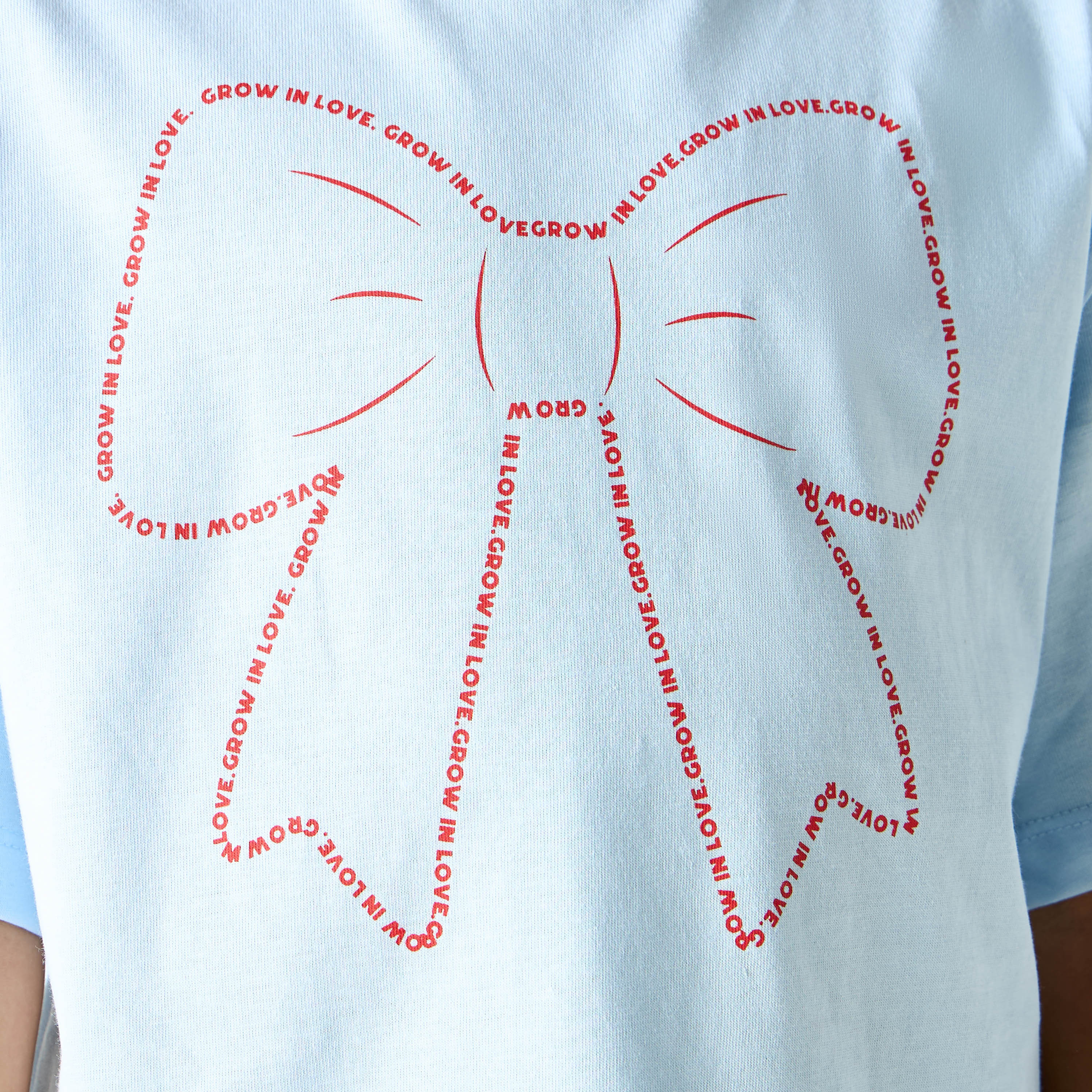Juniors Bow Print T-shirt with Crew Neck and Short Sleeves-girls-clothing-tshirts-image-5