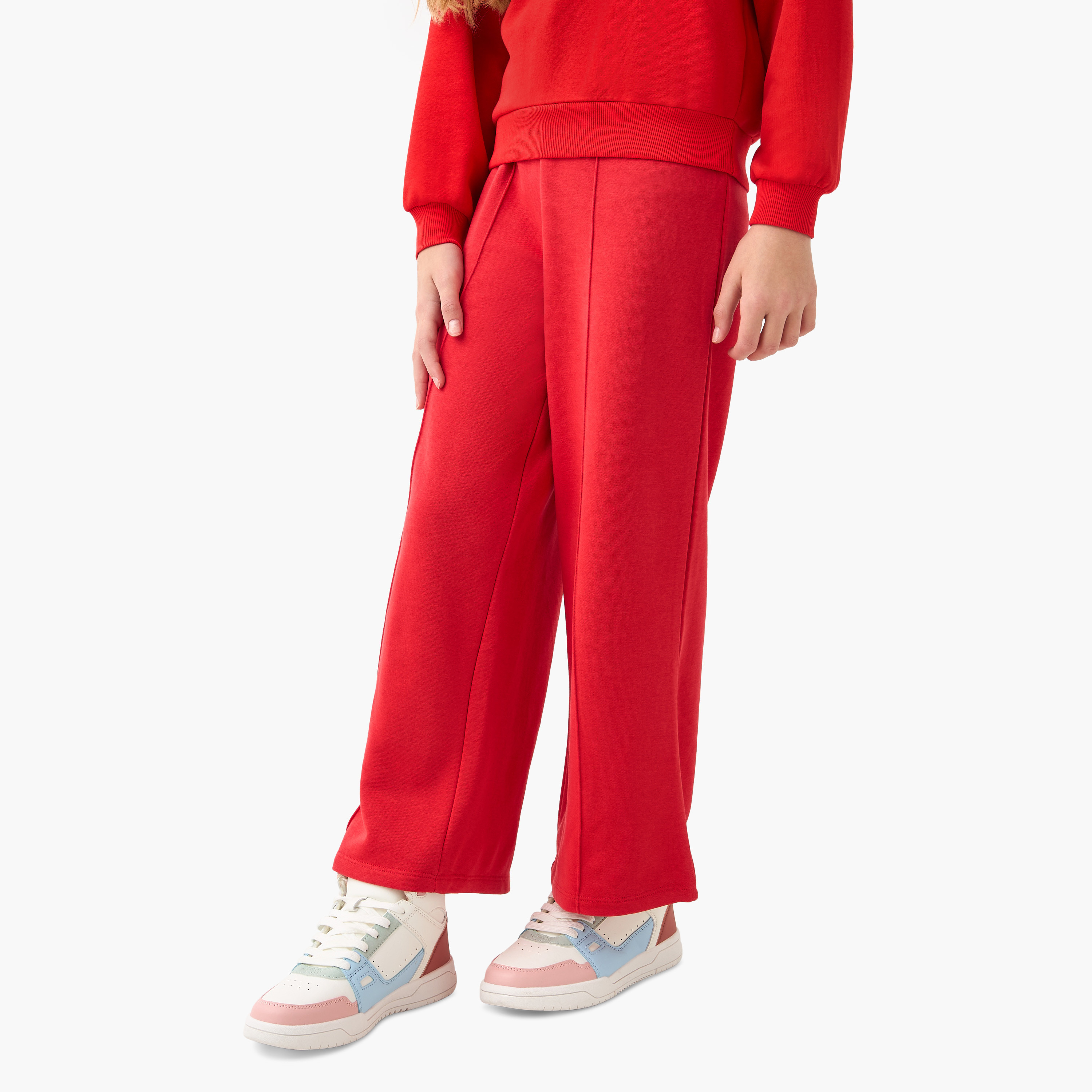 Buy Juniors Solid Track Pants with Piping Detail and Drawstring Closure  Online | Babyshop UAE