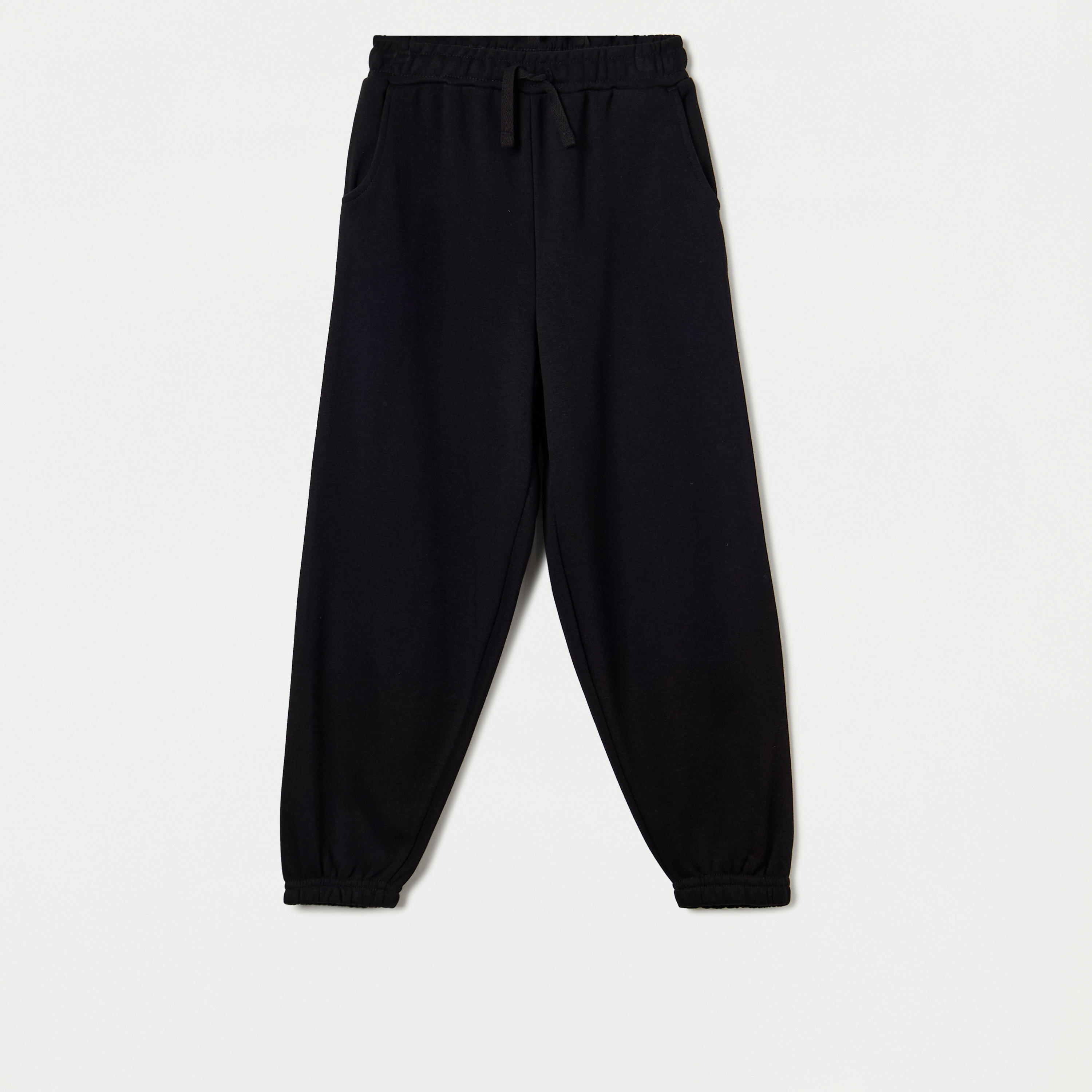 بنطلون رياضي سادة برباط إغلاق وجيوب من جونيورز-girls-clothing-bottoms-joggersandtrackpants-image-1