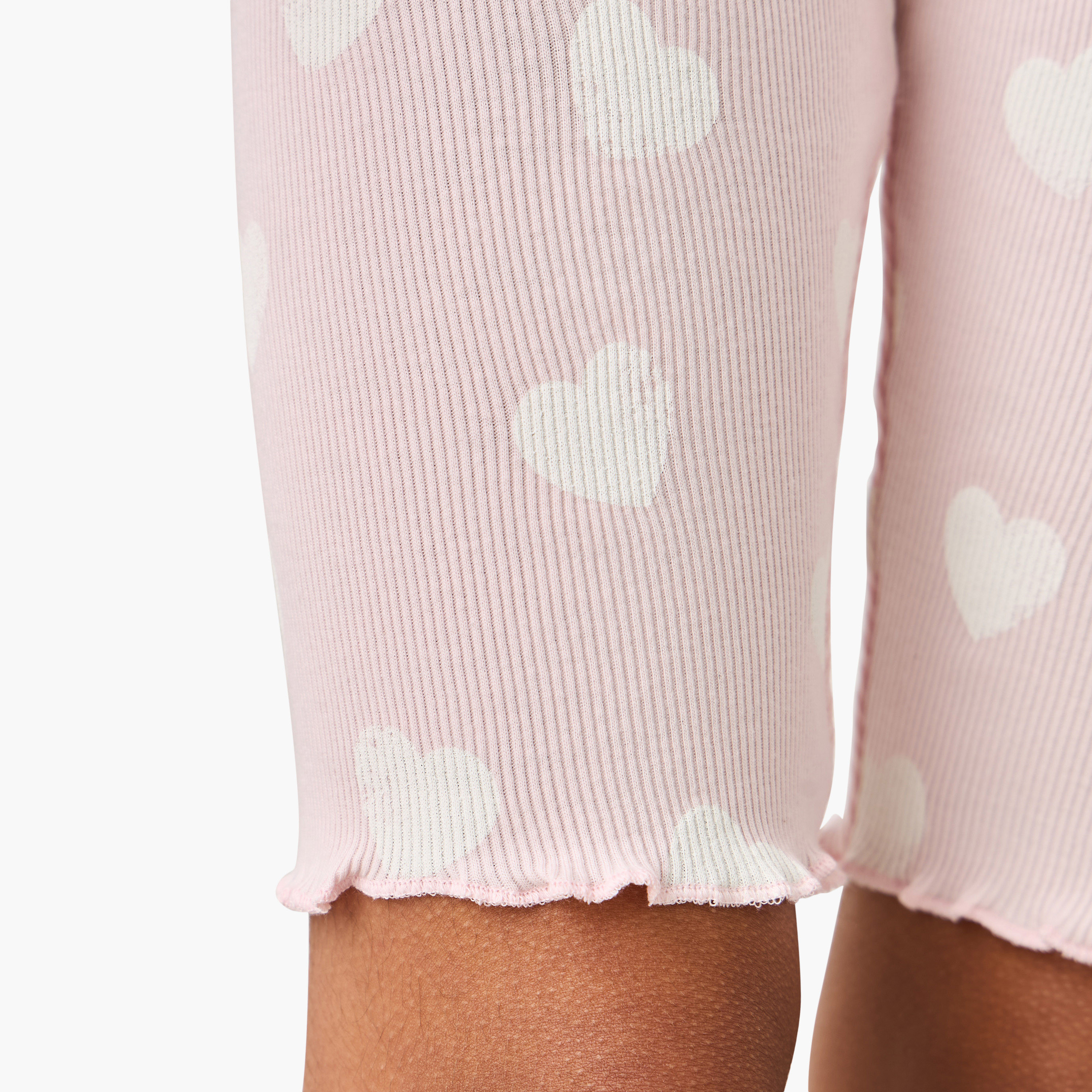 Juniors All-Over Heart Print Shorts with Elasticated Waistband-girls-clothing-bottoms-shorts-image-4