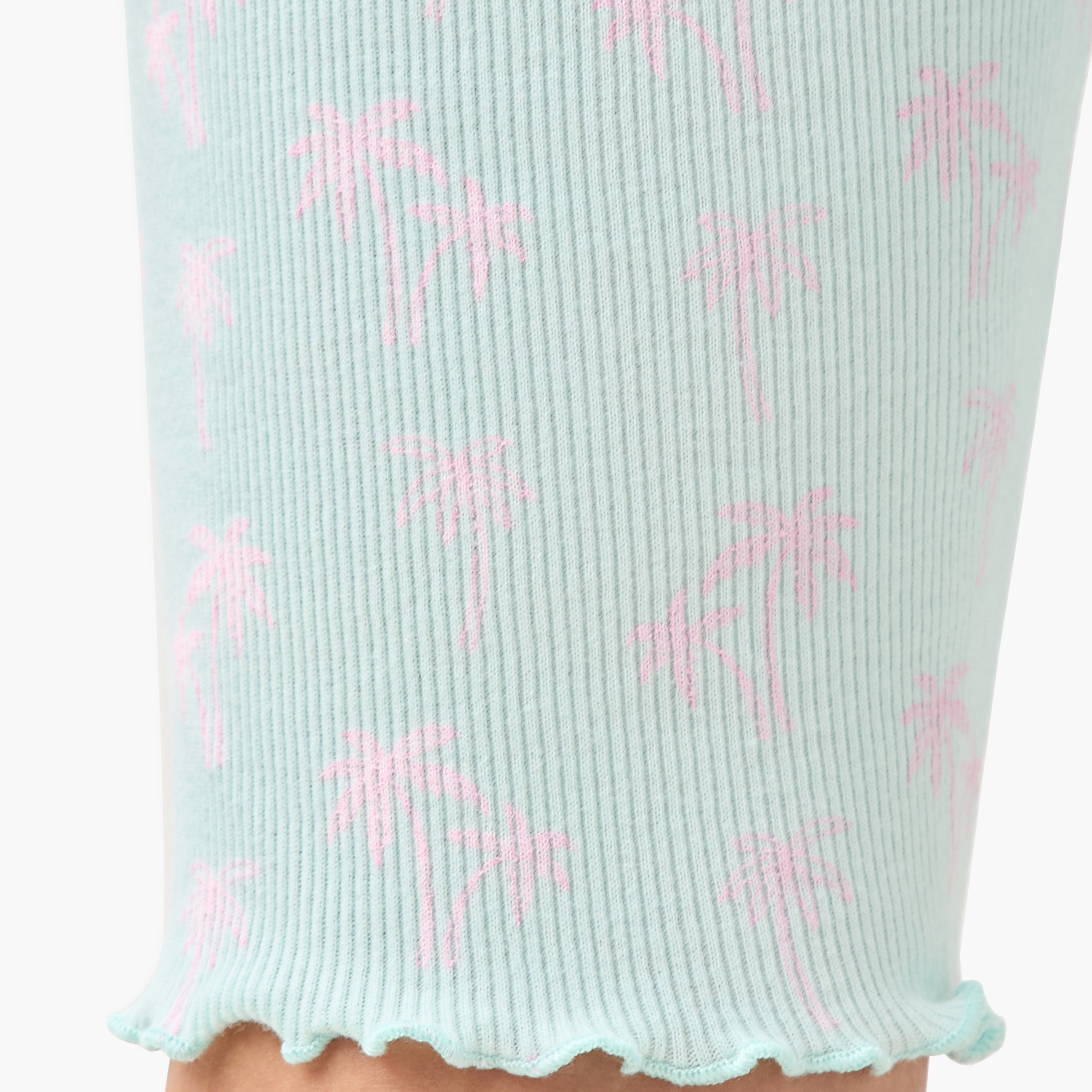 Juniors Printed Shorts with Lettuce Hem-girls-clothing-bottoms-shorts-image-5