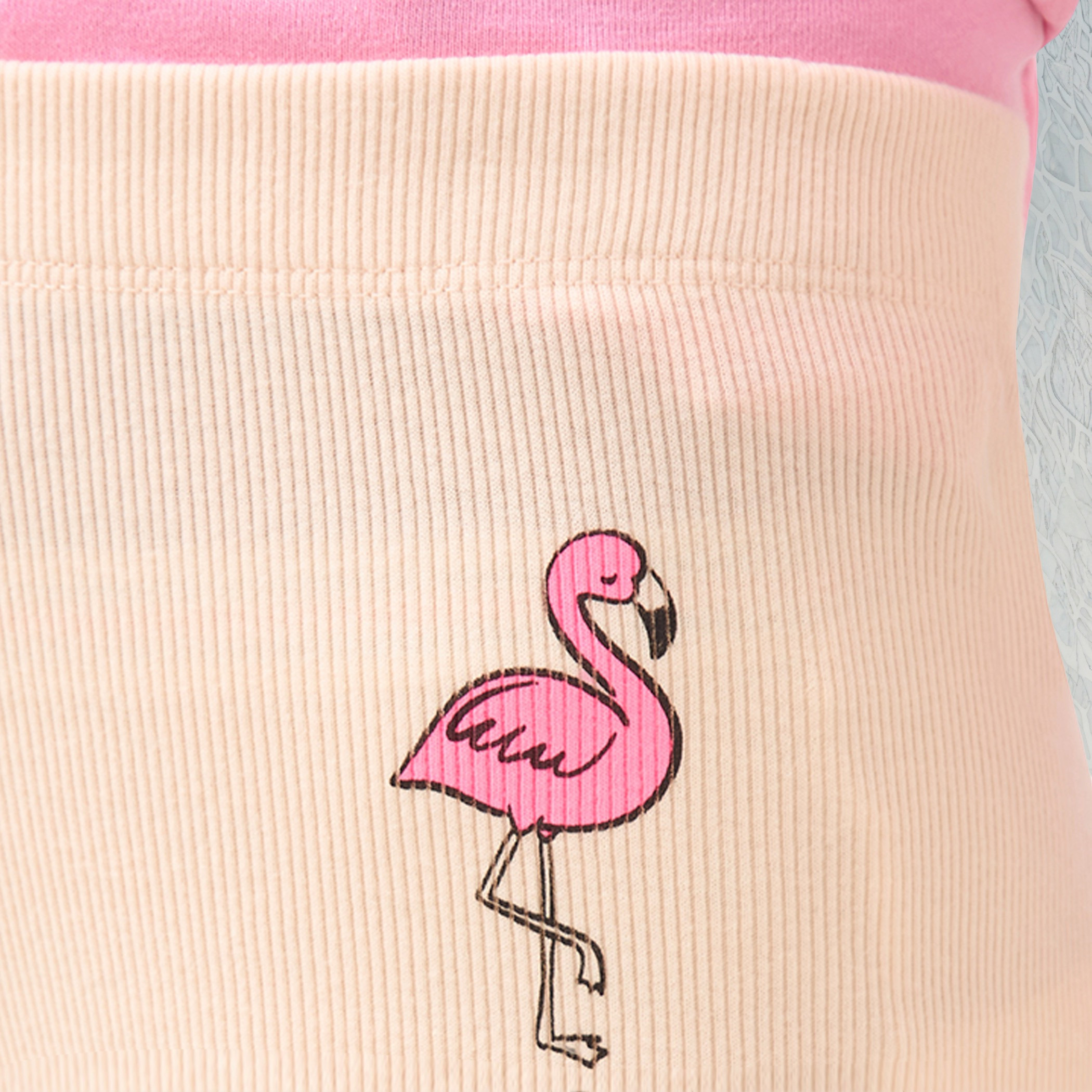 Juniors Flamingo Shorts with Lettuce Hem-girls-clothing-bottoms-shorts-image-4