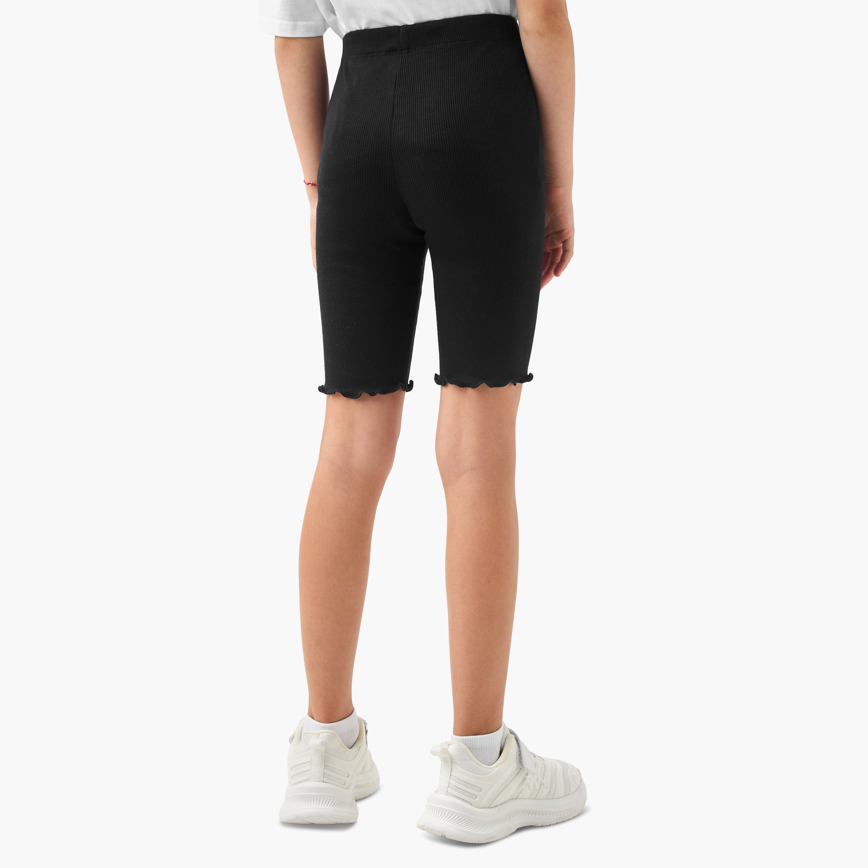 شورت مضلع بحافة خس من جونيورز-girls-clothing-bottoms-shorts-image-3