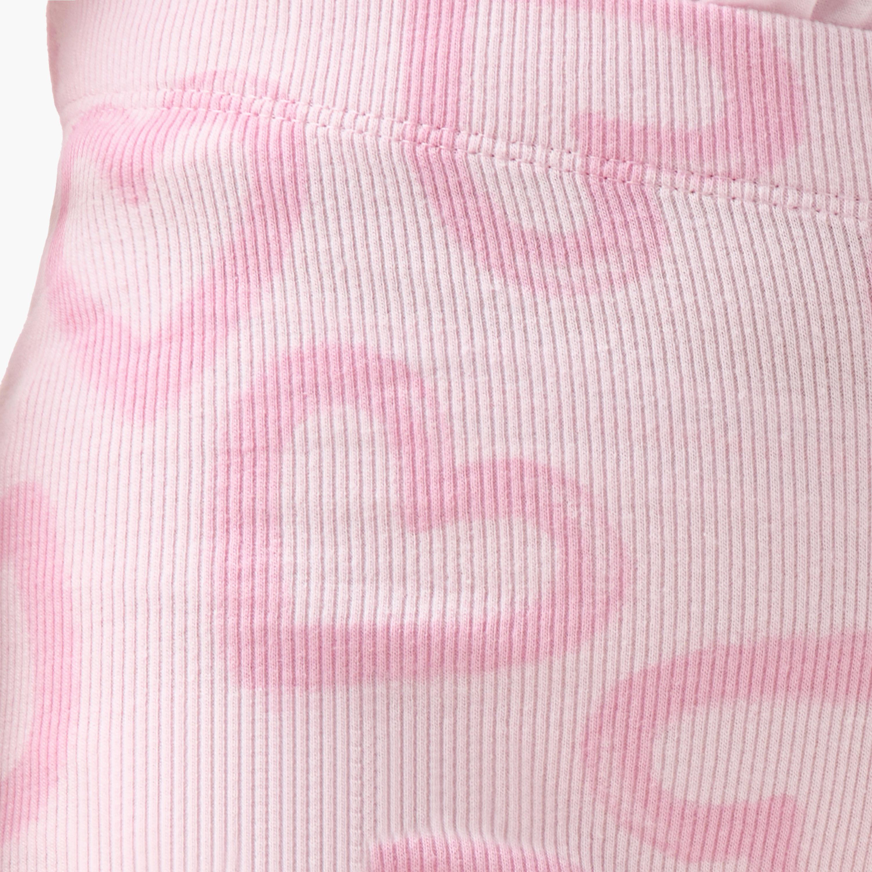 Juniors Heart Print Shorts with Lettuce Hem-girls-clothing-bottoms-shorts-image-4