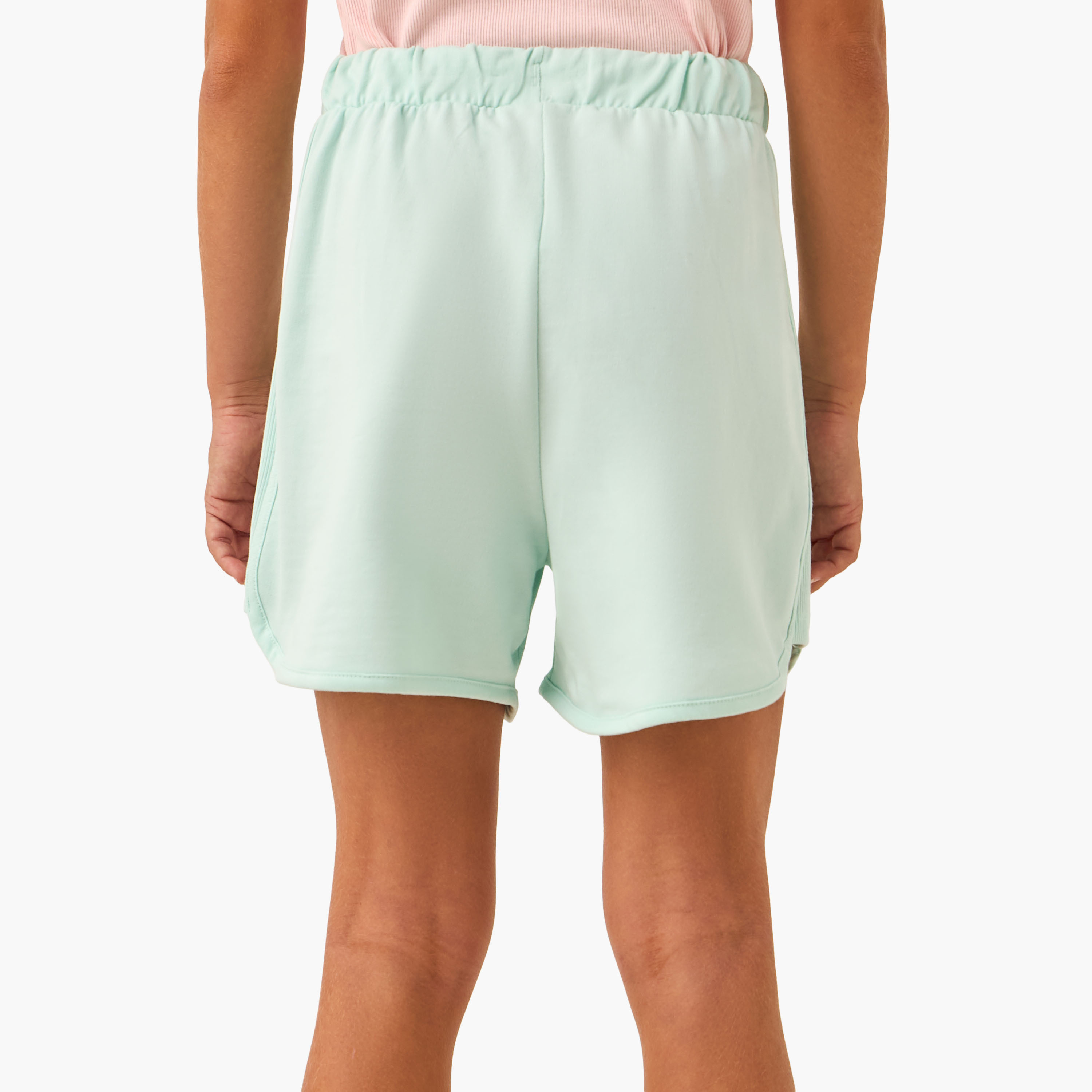 Juniors Flamingo Print Shorts with Drawstring Closure-girls-clothing-bottoms-shorts-image-3