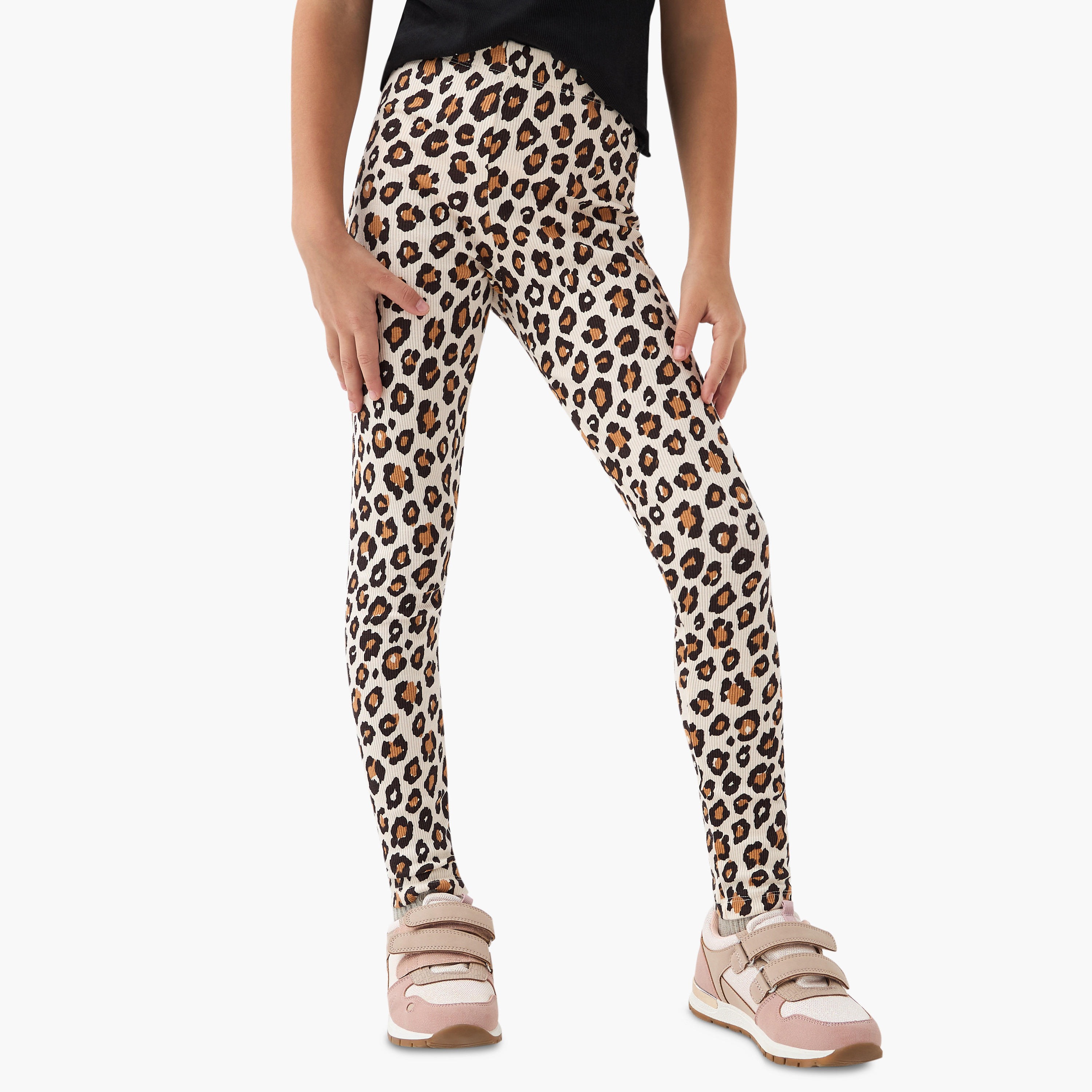 بنطلون ليقنز بخصر مطاطي وطبعات حيوانات من جونيورز-girls-clothing-bottoms-leggings-image-4