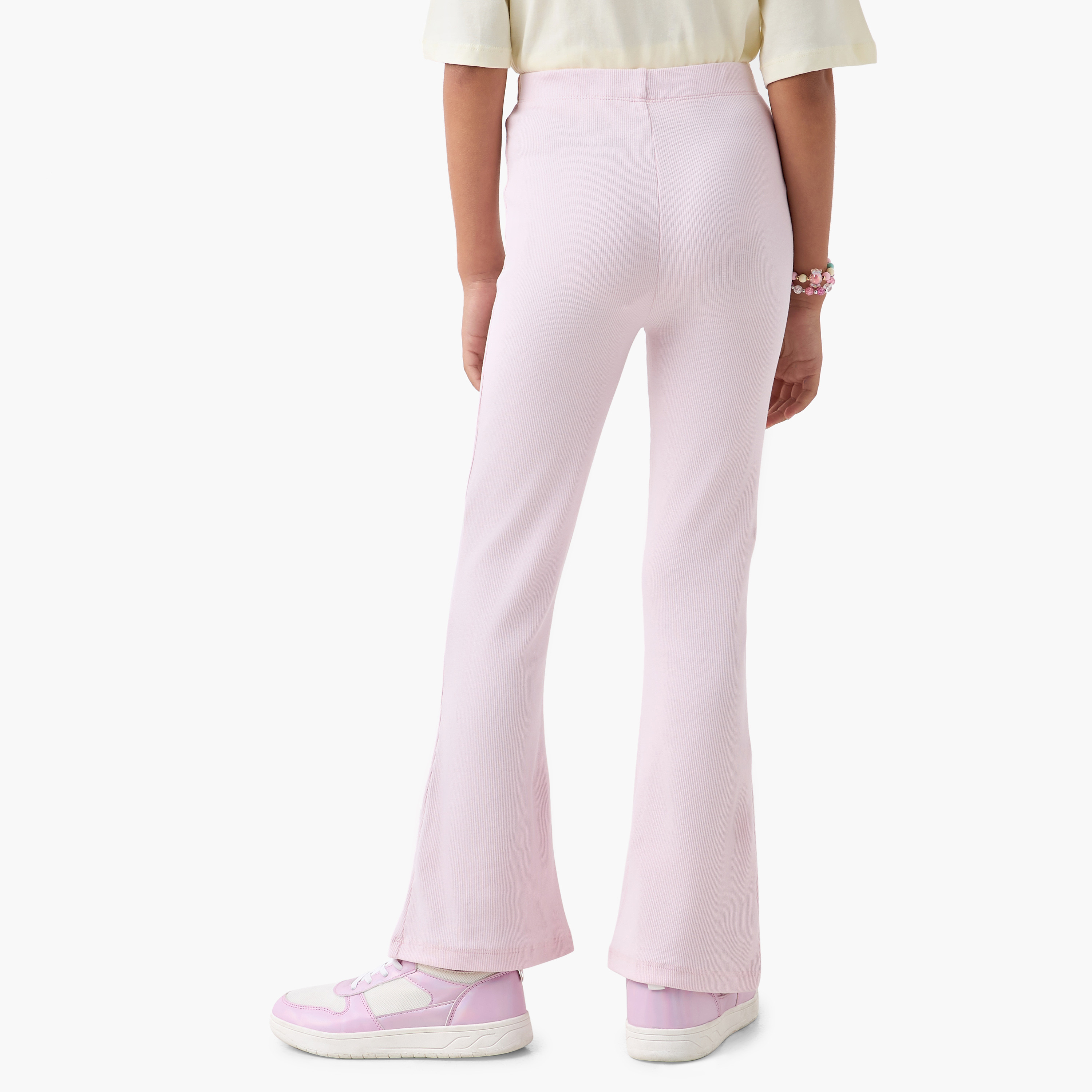 Juniors Ribbed Flared Leggings-girls-clothing-bottoms-leggings-image-3