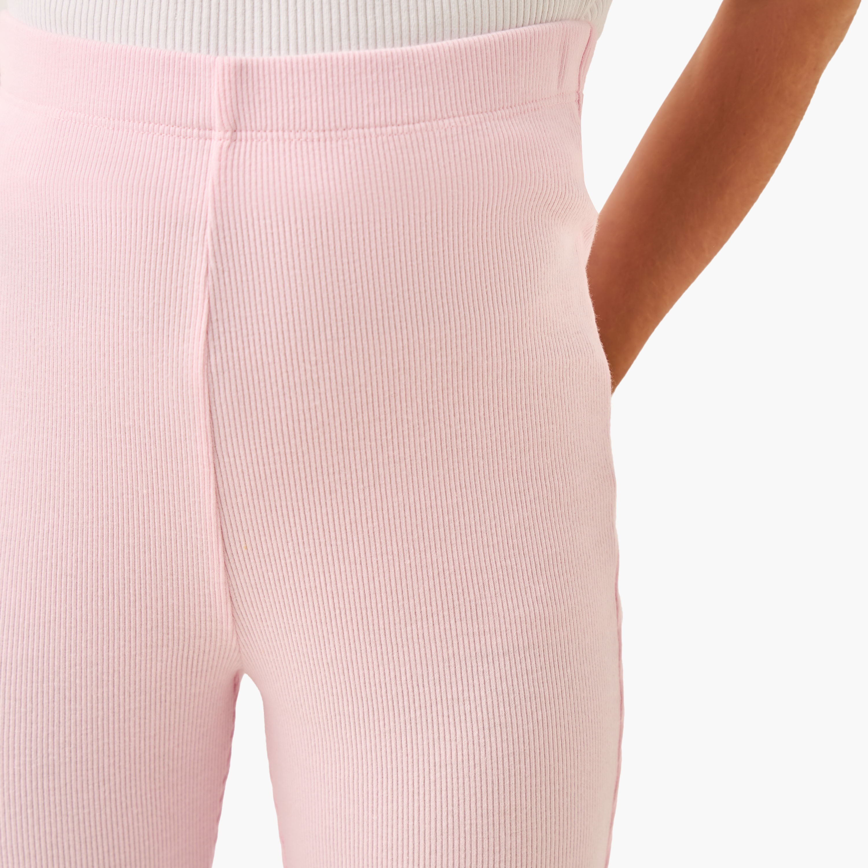 Juniors Ribbed Flared Leggings-girls-clothing-bottoms-leggings-image-4