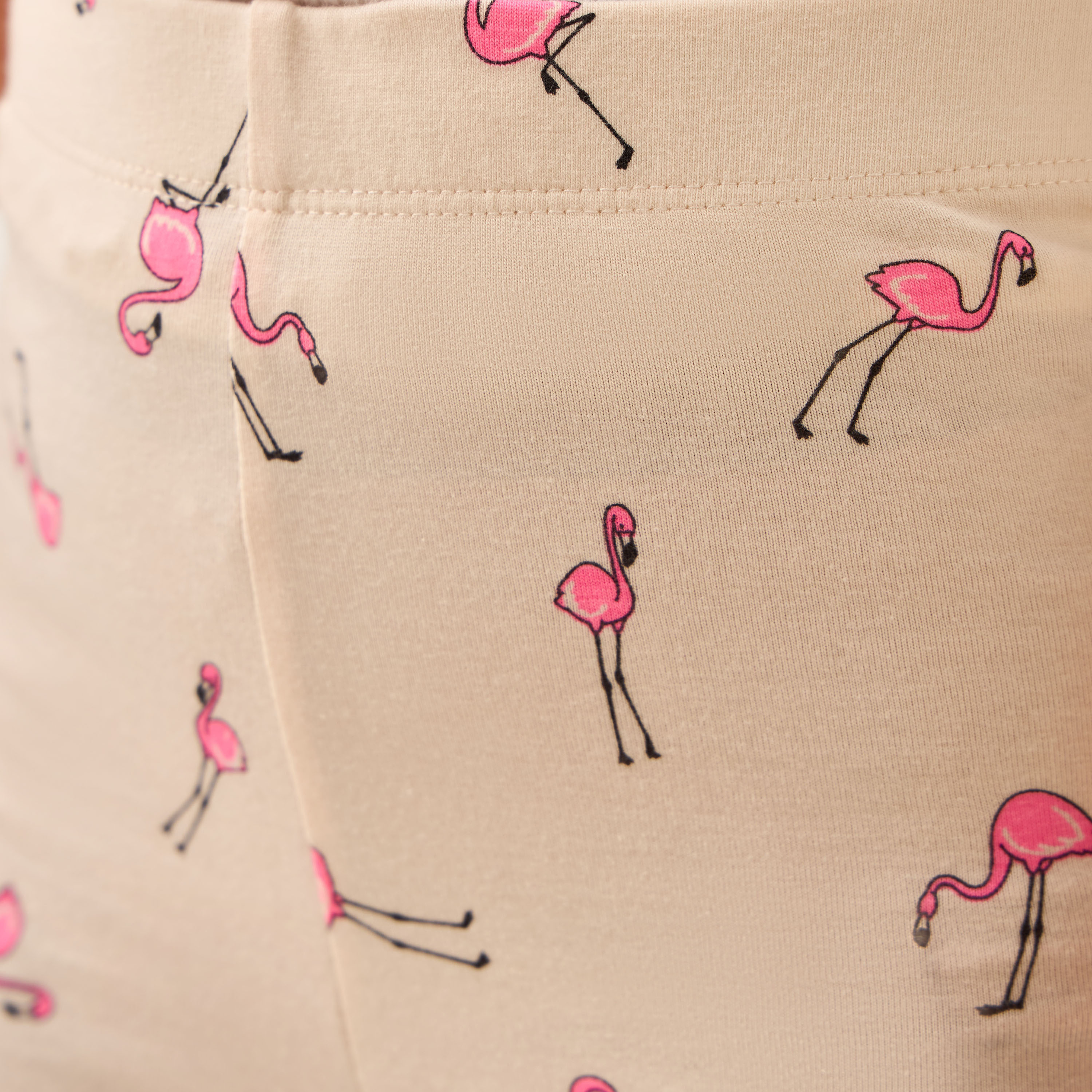 بنطلون ليقنز بخصر مطاطي وطبعات فلامنجو من جونيورز-girls-clothing-bottoms-leggings-image-1