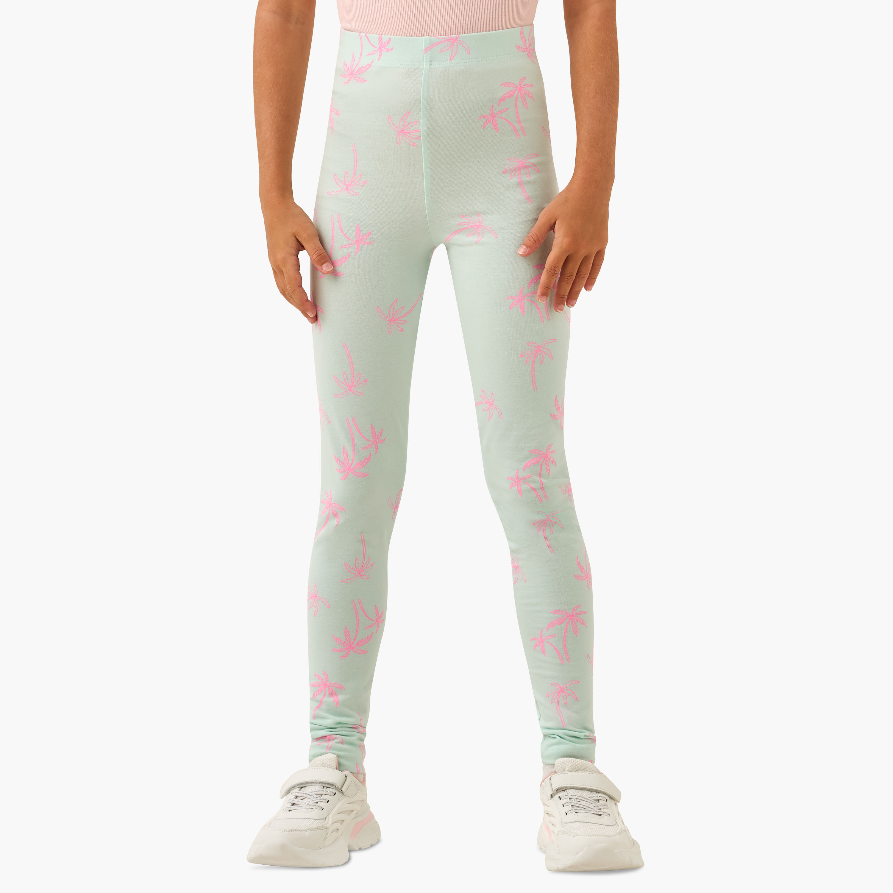 بنطلون ليقنز بخصر مطاطي وطبعات من جونيورز-girls-clothing-bottoms-leggings-image-5