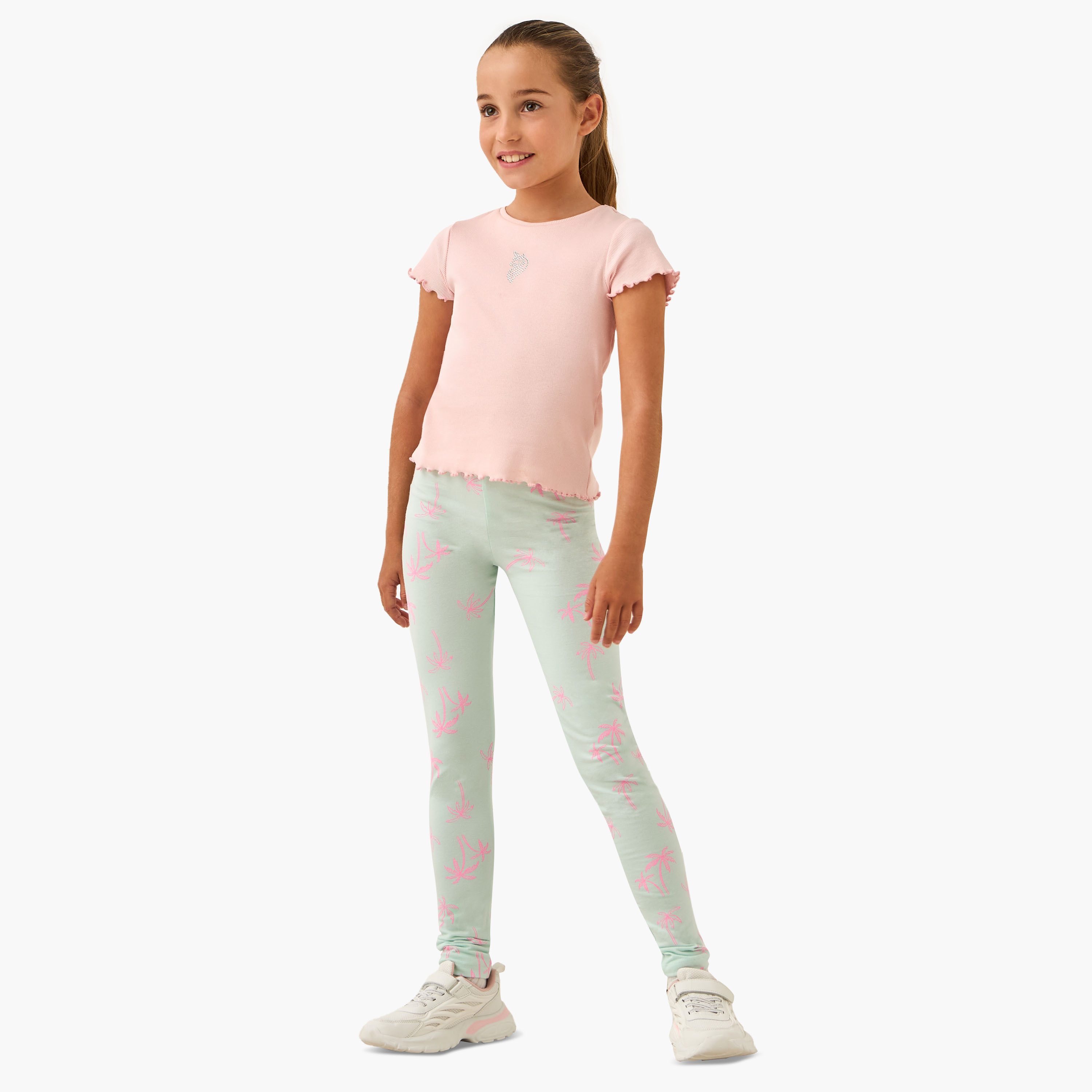 بنطلون ليقنز بخصر مطاطي وطبعات من جونيورز-girls-clothing-bottoms-leggings-image-4