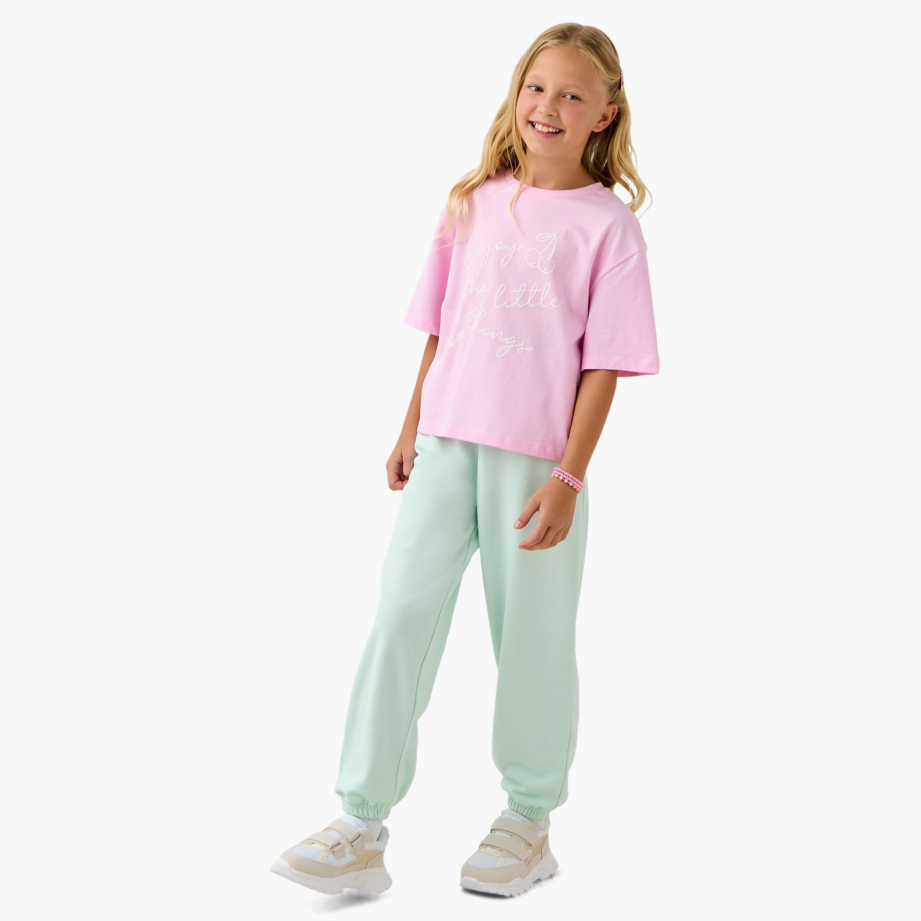 Juniors Solid Joggers with Pockets and Drawstring Closure-girls-clothing-bottoms-joggersandtrackpants-image-2
