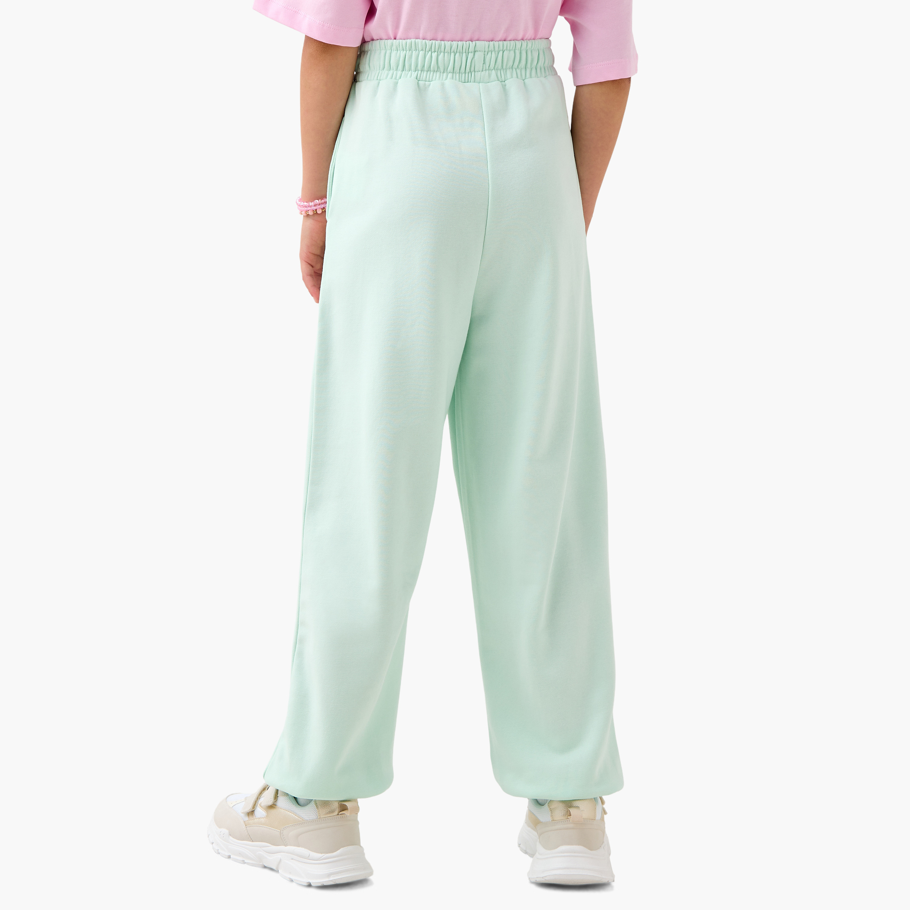 Juniors Solid Joggers with Pockets and Drawstring Closure-girls-clothing-bottoms-joggersandtrackpants-image-3