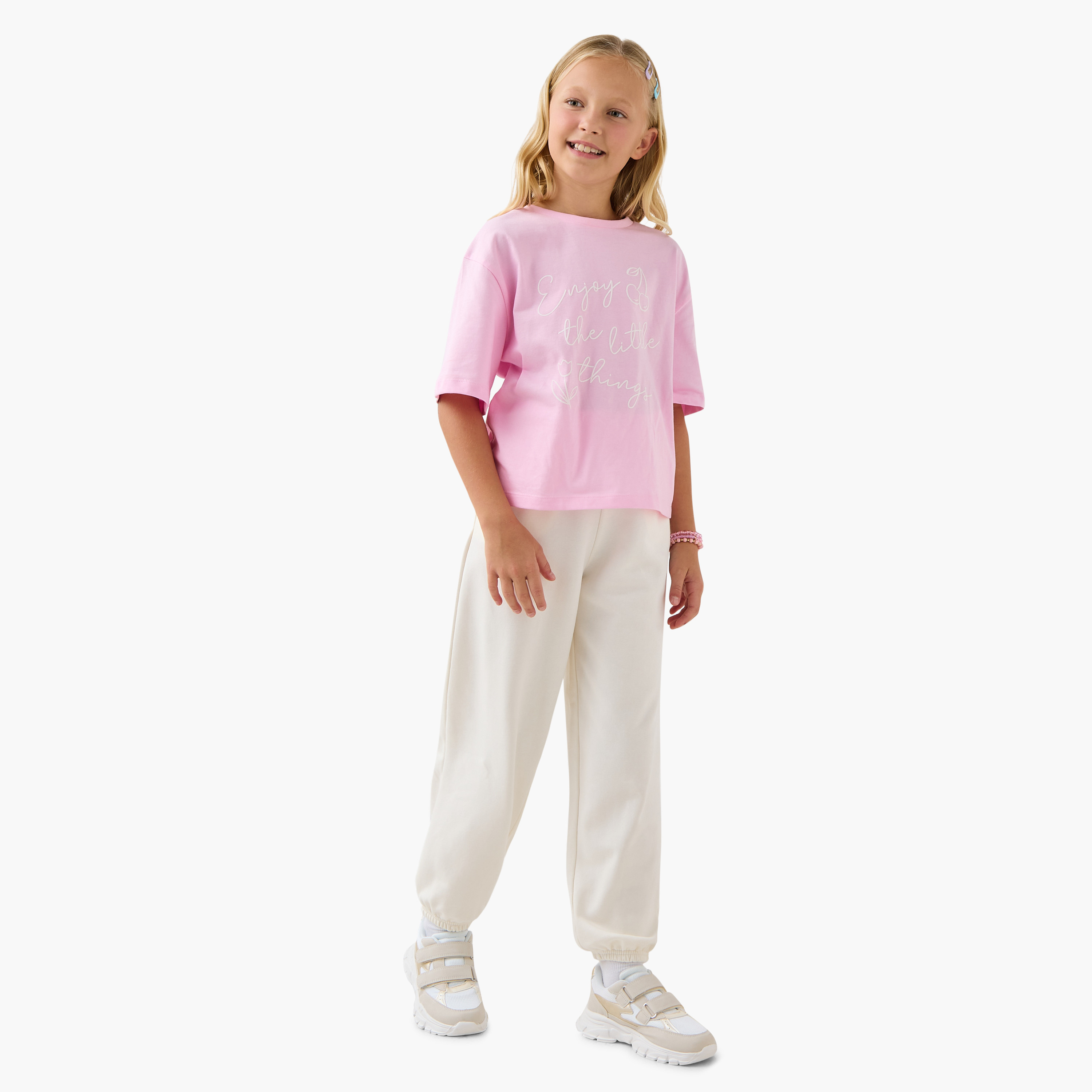 Juniors Solid Joggers with Pockets and Drawstring Closure-girls-clothing-bottoms-joggersandtrackpants-image-2