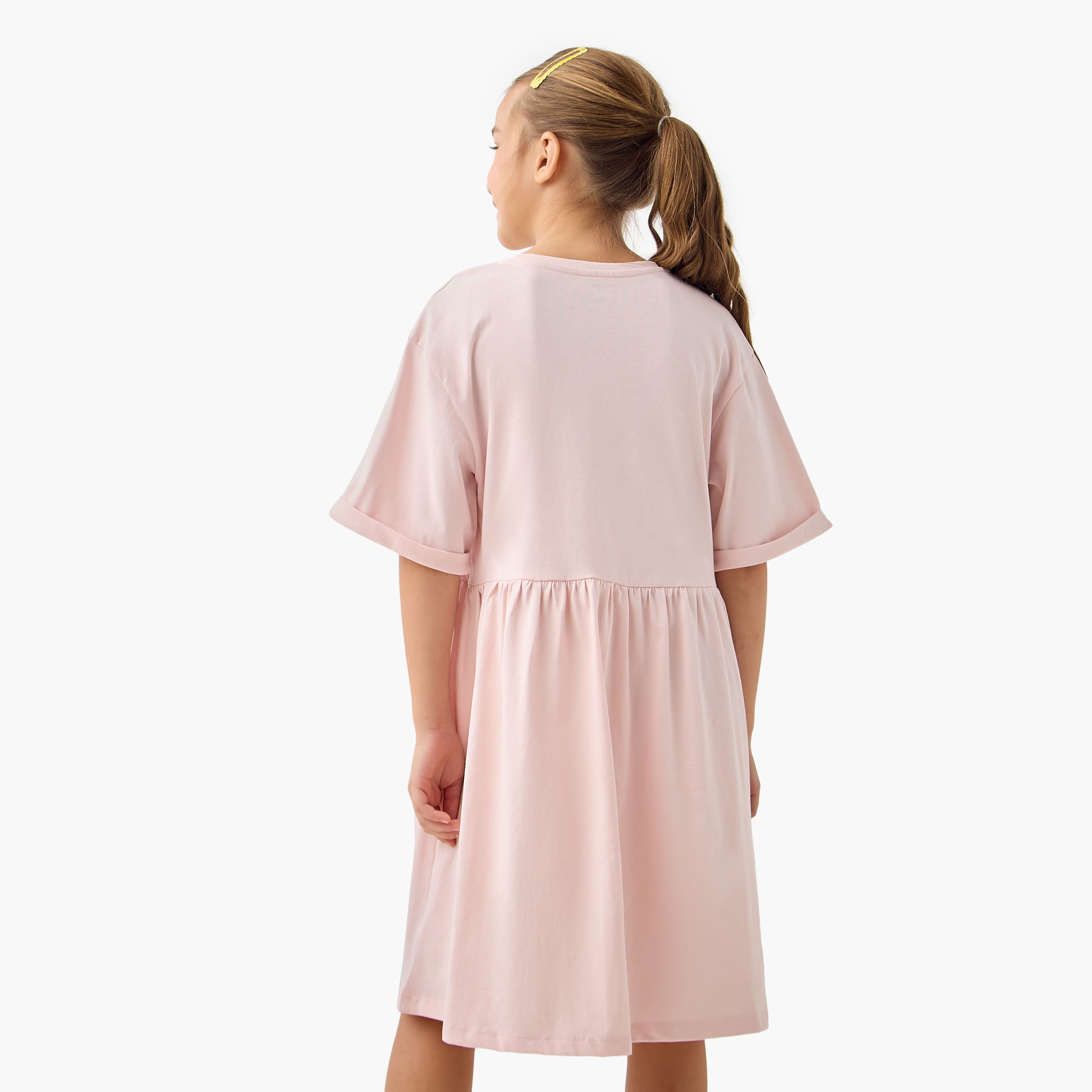 فستان إيه لاين بياقة مستديرة وأكمام قصيرة وطبعات من جونيورز-girls-clothing-dressesandjumpsuits-image-3