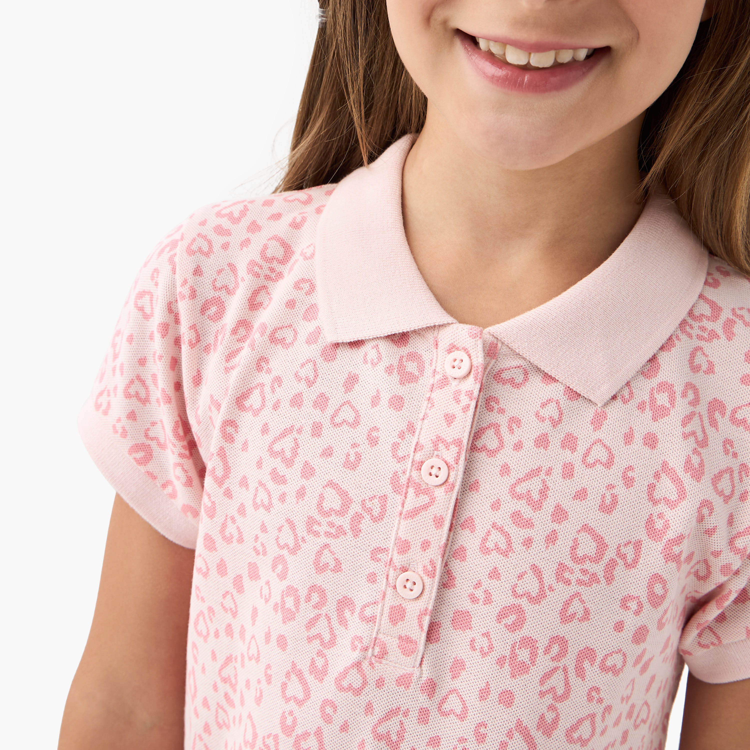 فستان بولو بأكمام قصيرة وطبعات من جونيورز-girls-clothing-dressesandjumpsuits-image-4