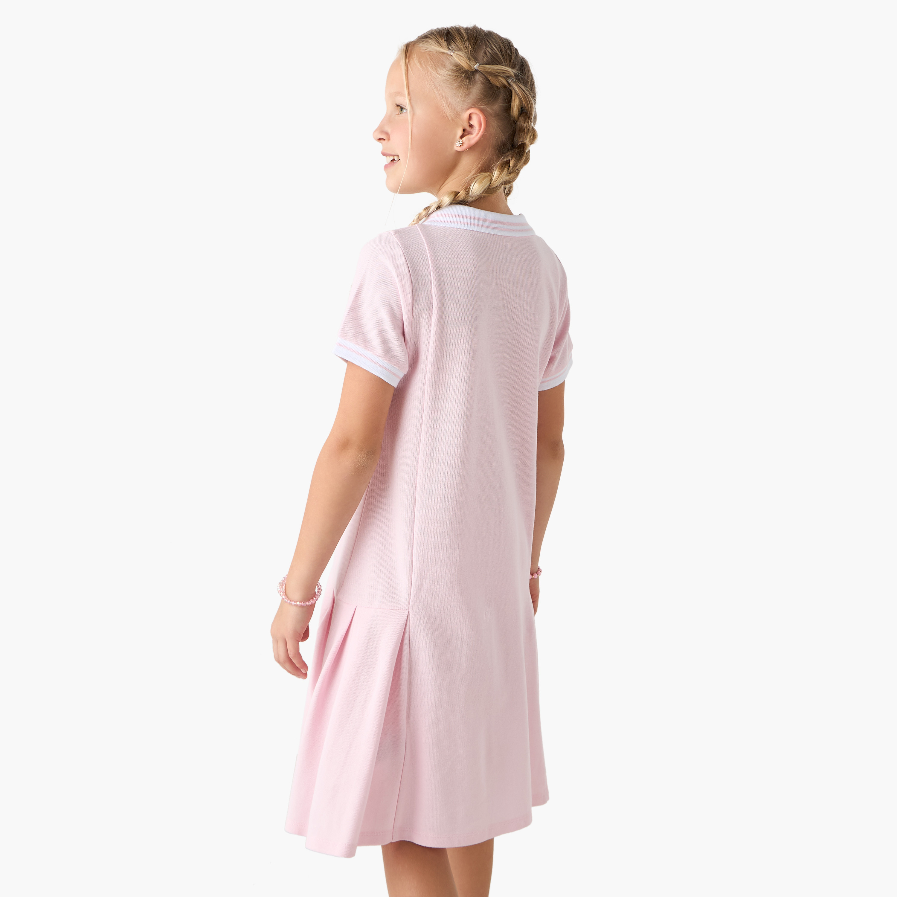 Juniors Embroidered Polo Dress with Short Sleeves-girls-clothing-dressesandjumpsuits-image-3